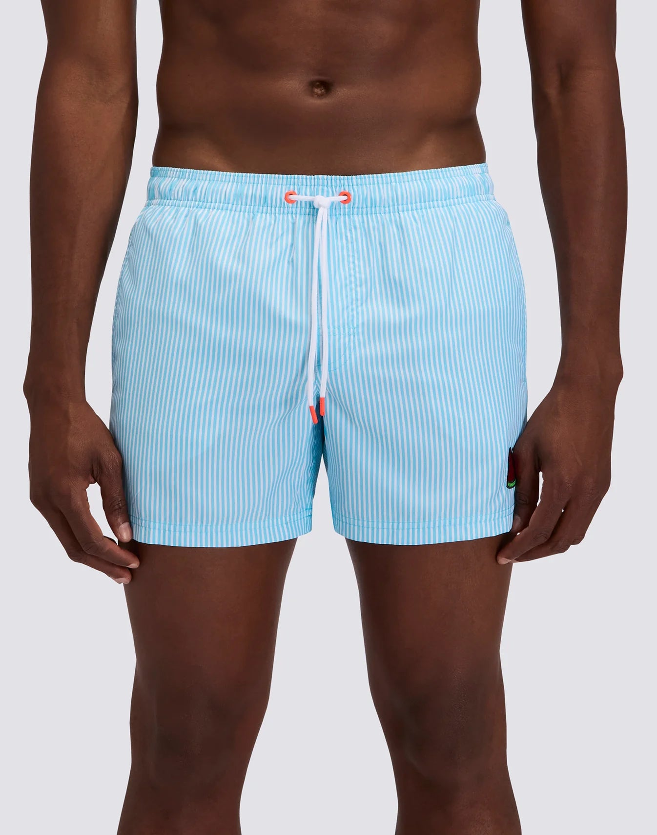 Short-Length Swimwear with Elasticated Waist Repreve® Recycled Polyester with Juicy Stripe Print and Fruit Embroidery - Lunar