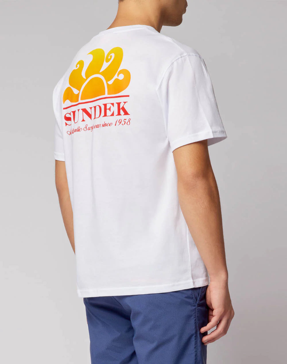 New Herbert Crew Neck T-Shirt with Maxi-Logo - White