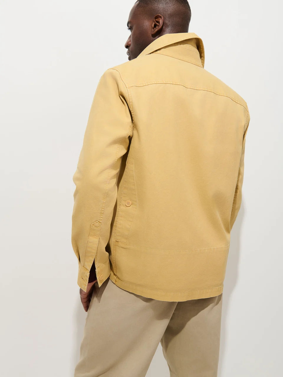 Garment Dyed Chore Jacket in Canvas - Einkorn