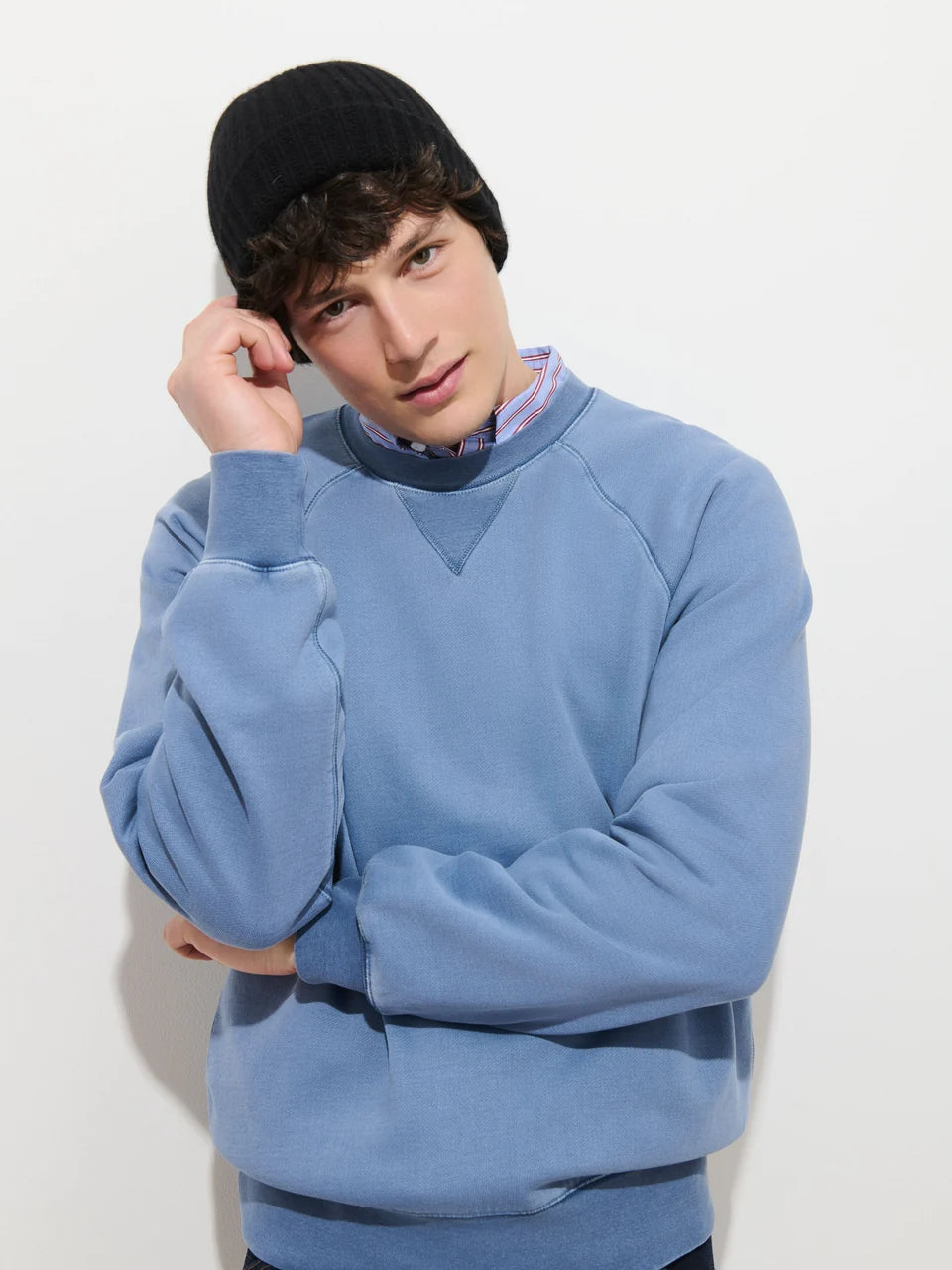 Garment Dye Raglan Sweatshirt - Stormy Sea