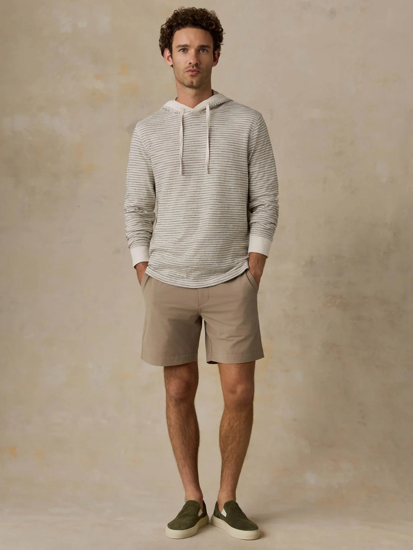 Sunwashed Slub Hoodie - Cedar Falls Stripe