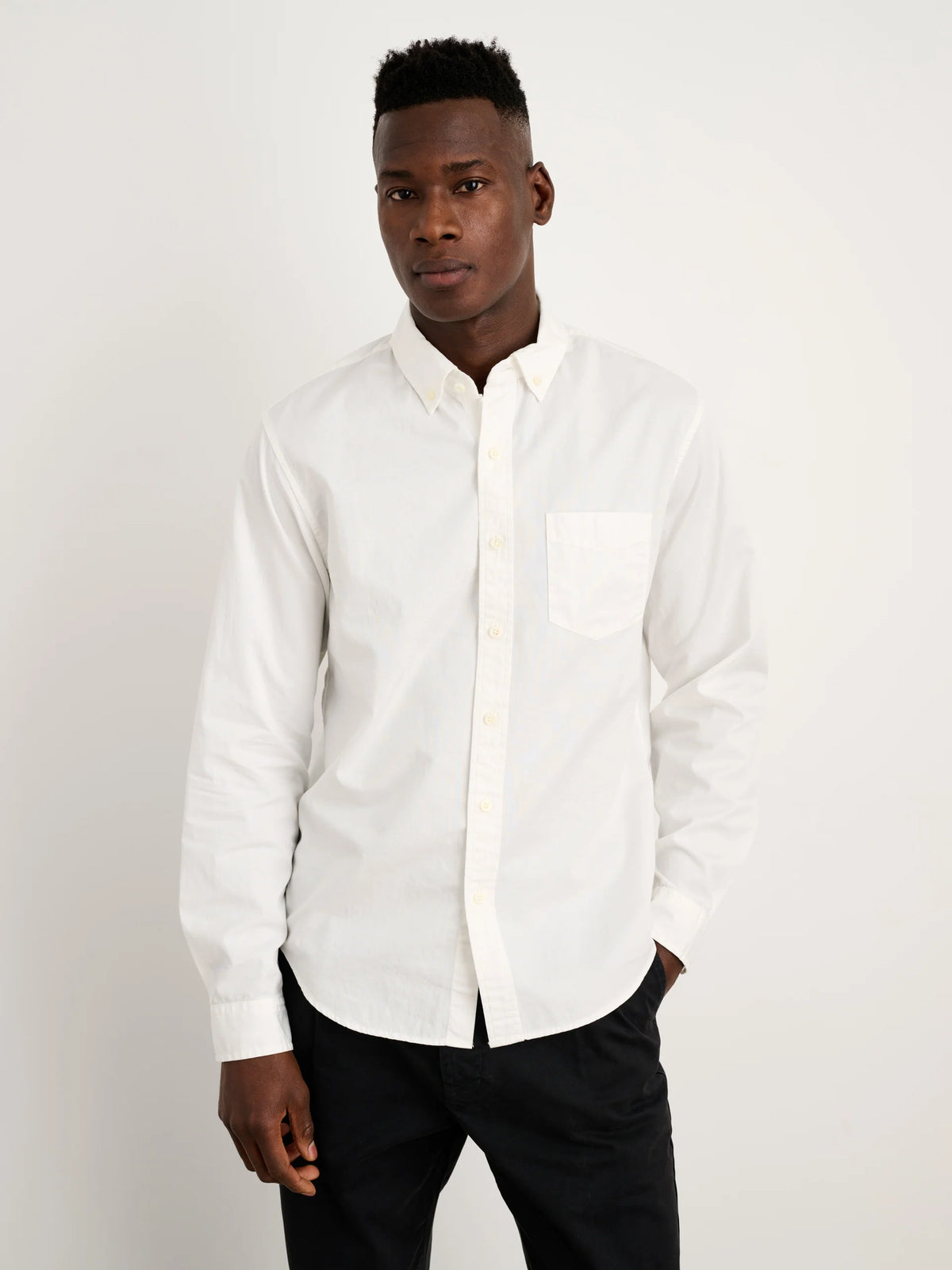 Mill Shirt in Paper Poplin - White
