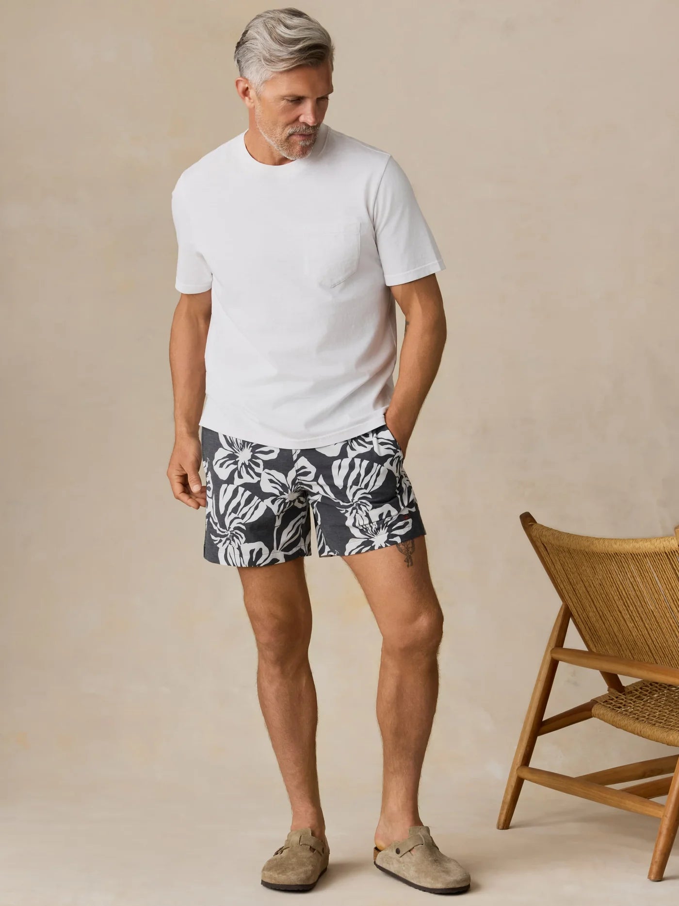 All Day Trunk (6") - Midnight White Floral