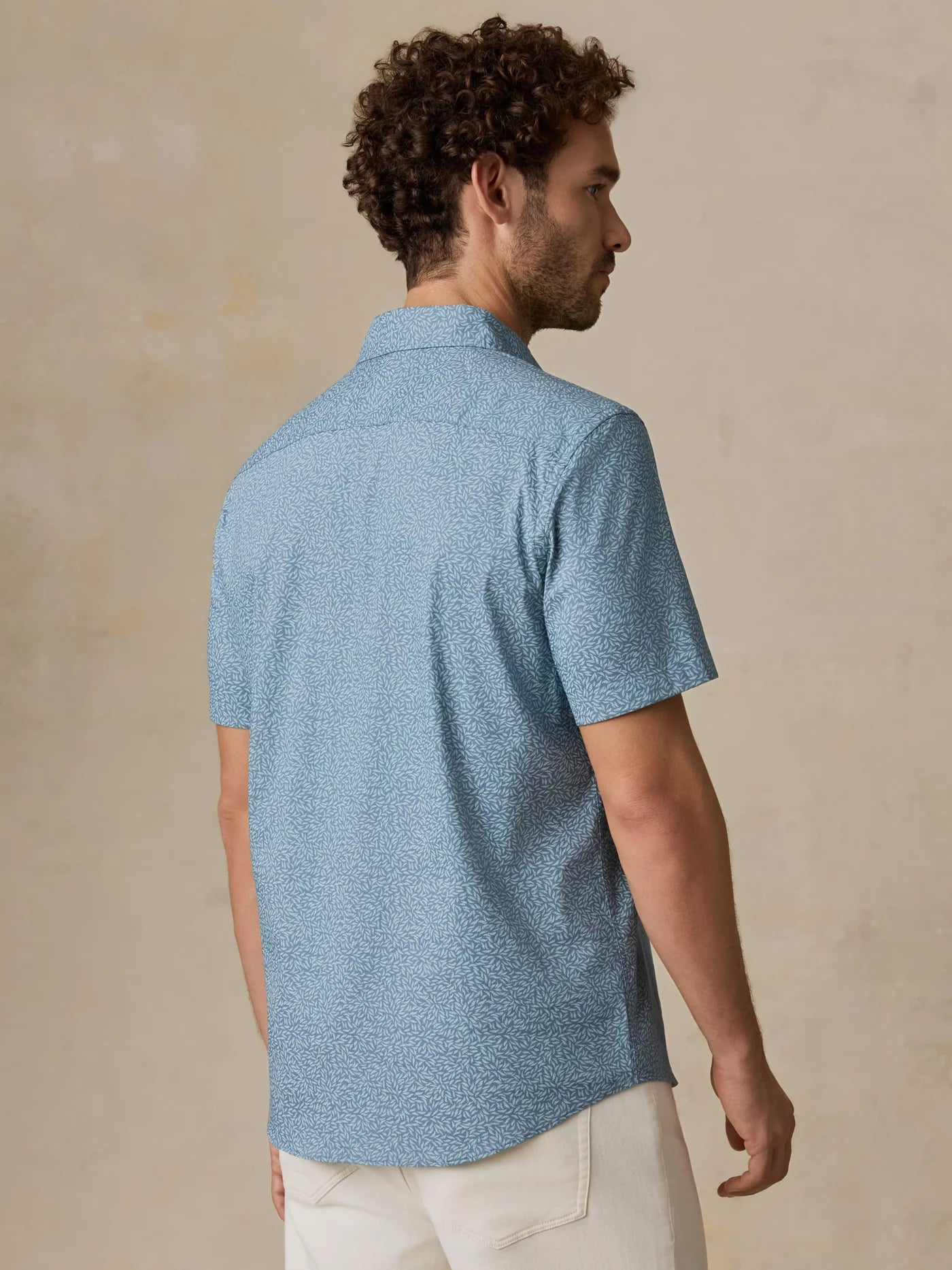 Short-Sleeve Monterey Shirt - Teal Grove Foliage