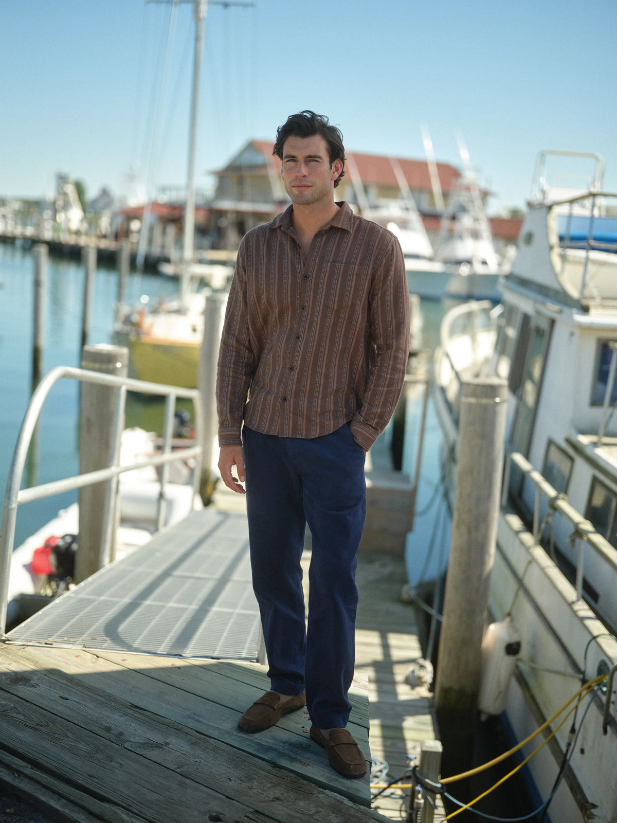 Pilon Trouser in Recycled Cotton - Midnight Blue