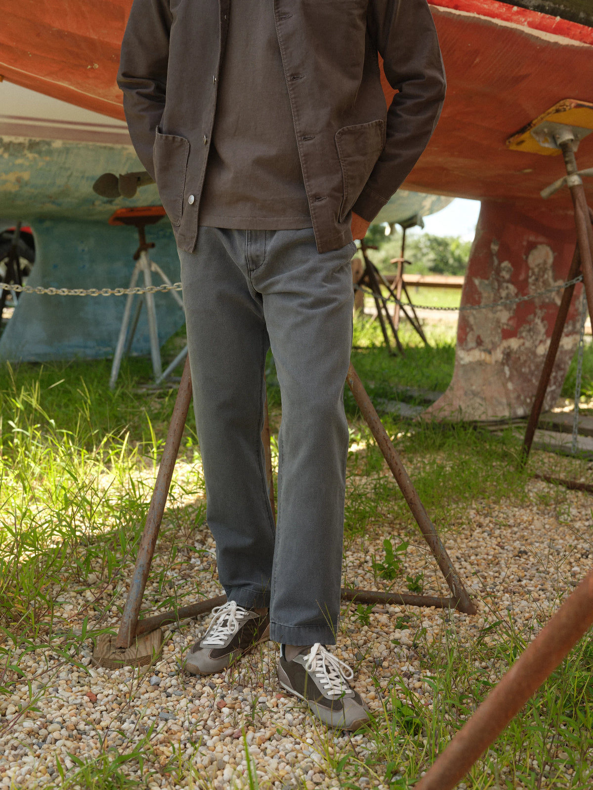 Pilon Trouser in Organic Cotton - Graphite
