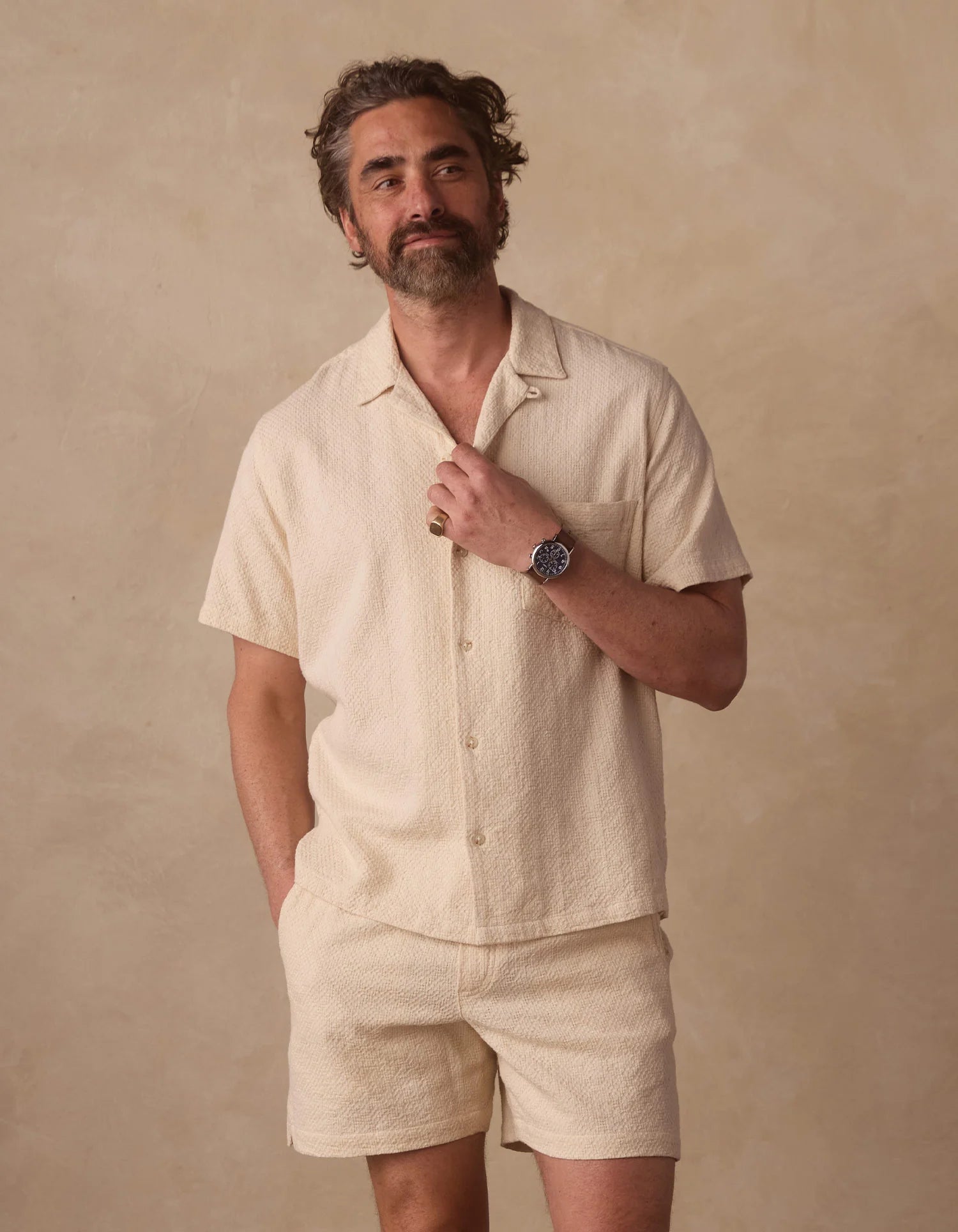 Freshwater Resort Shirt - Motivo Chalk