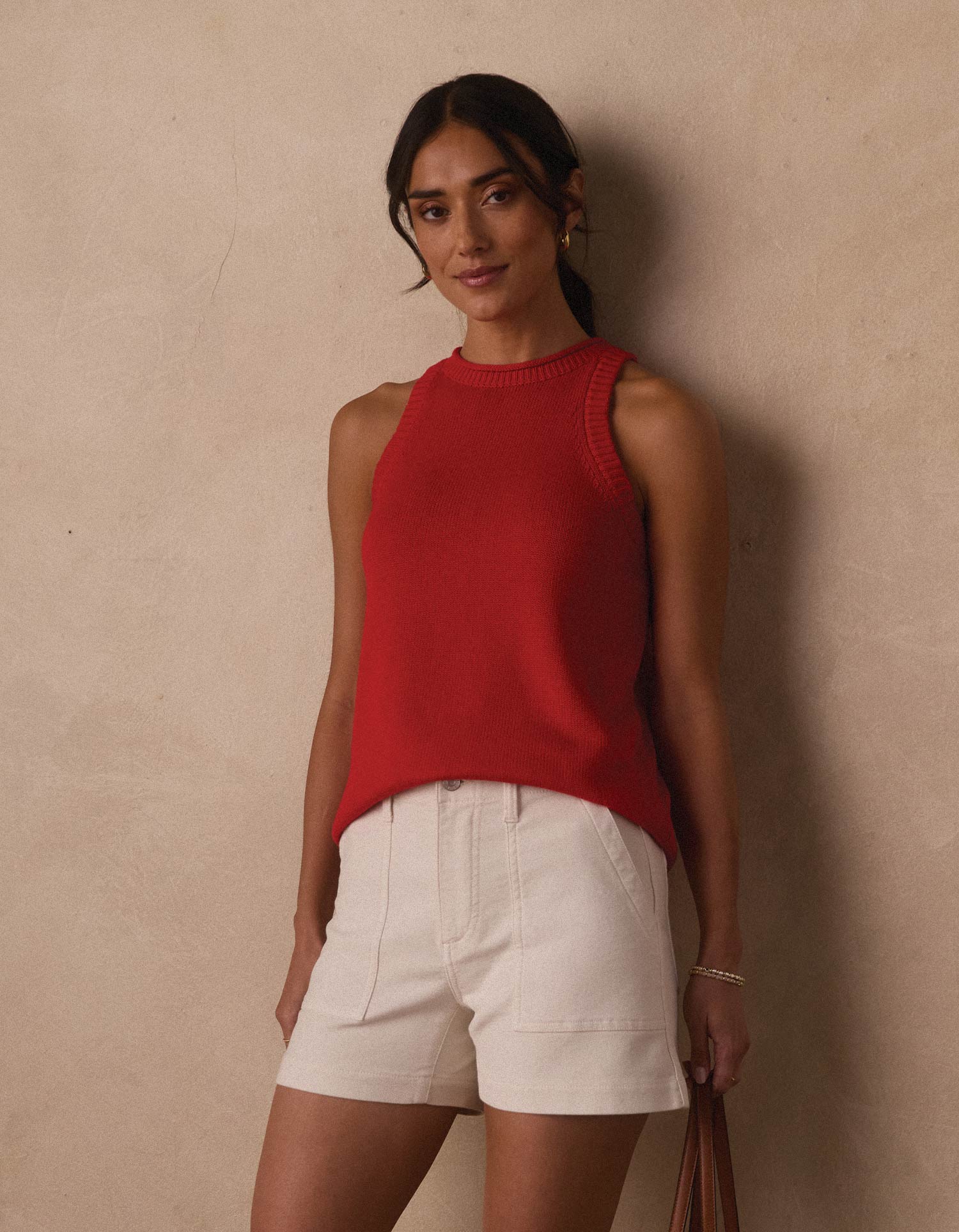 Wanderlust Hi-Neck Tank - Poppy Red