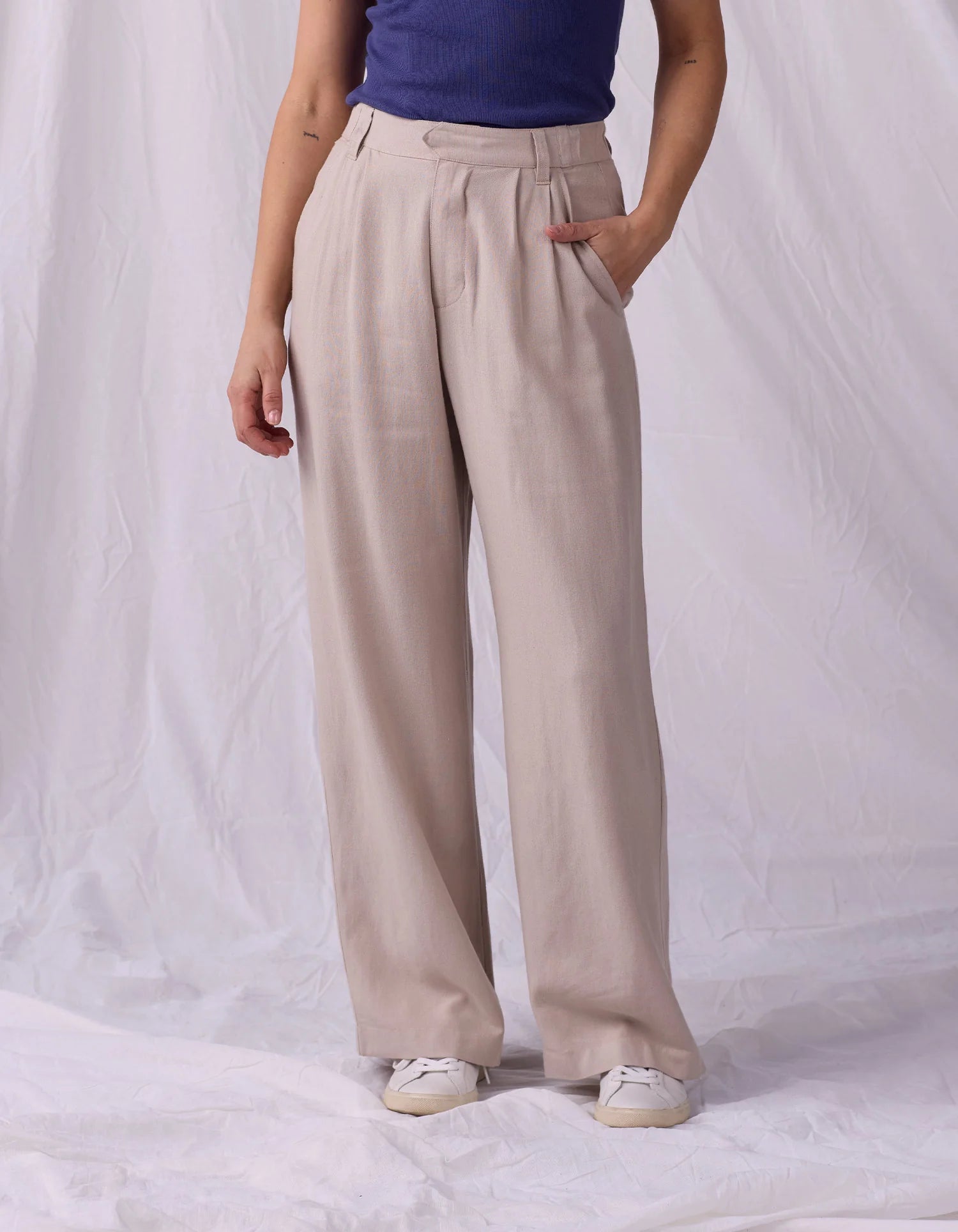 Leukos Linen-Blend Trouser