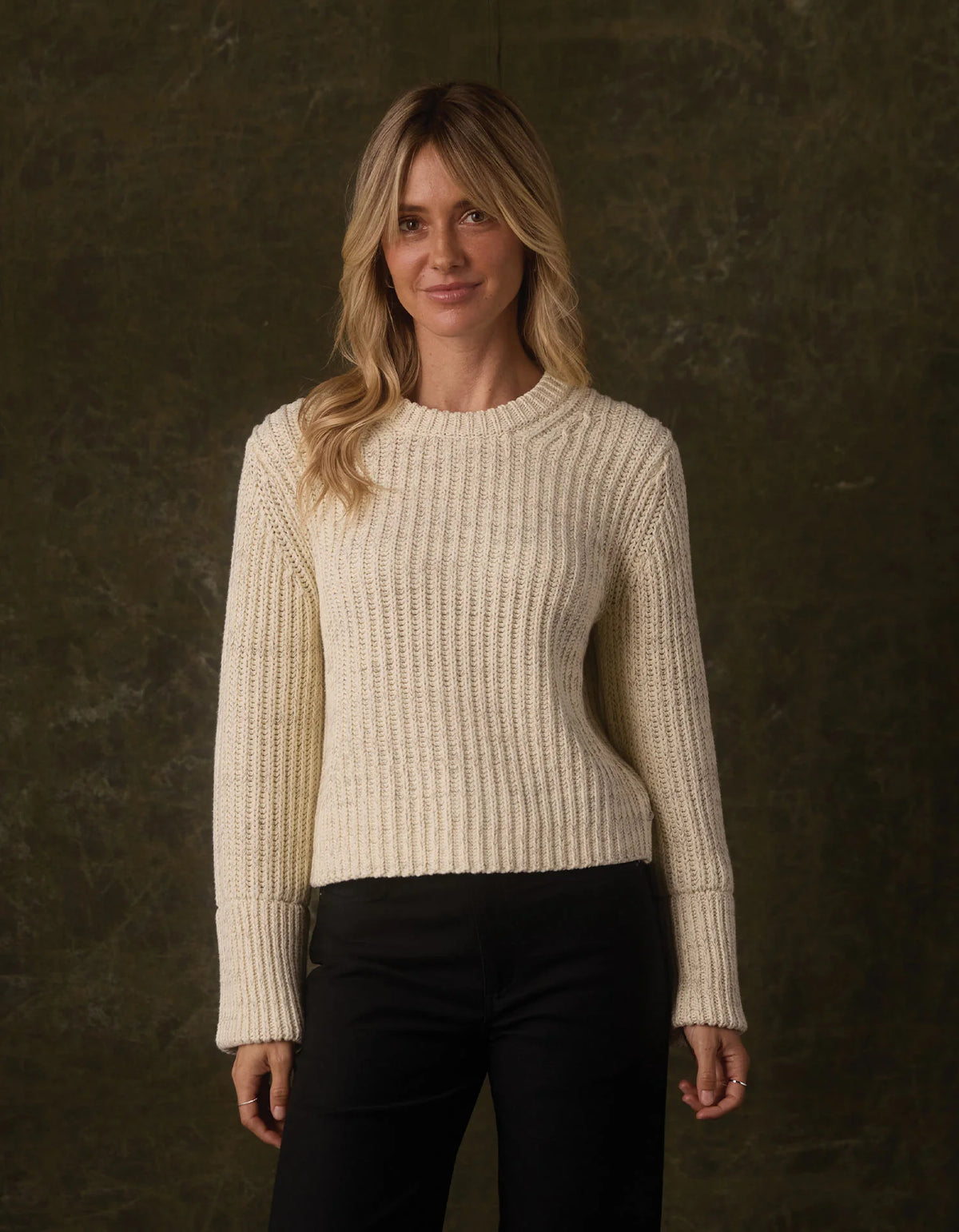 Willow Marled Crewneck Sweater - Cream Marl
