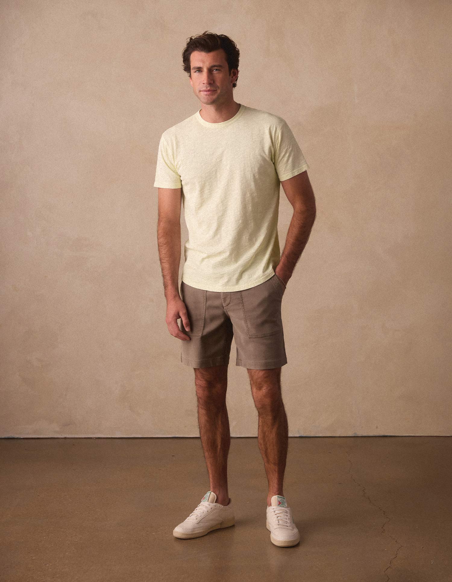 Comfort Terry Utility Short - Taupe