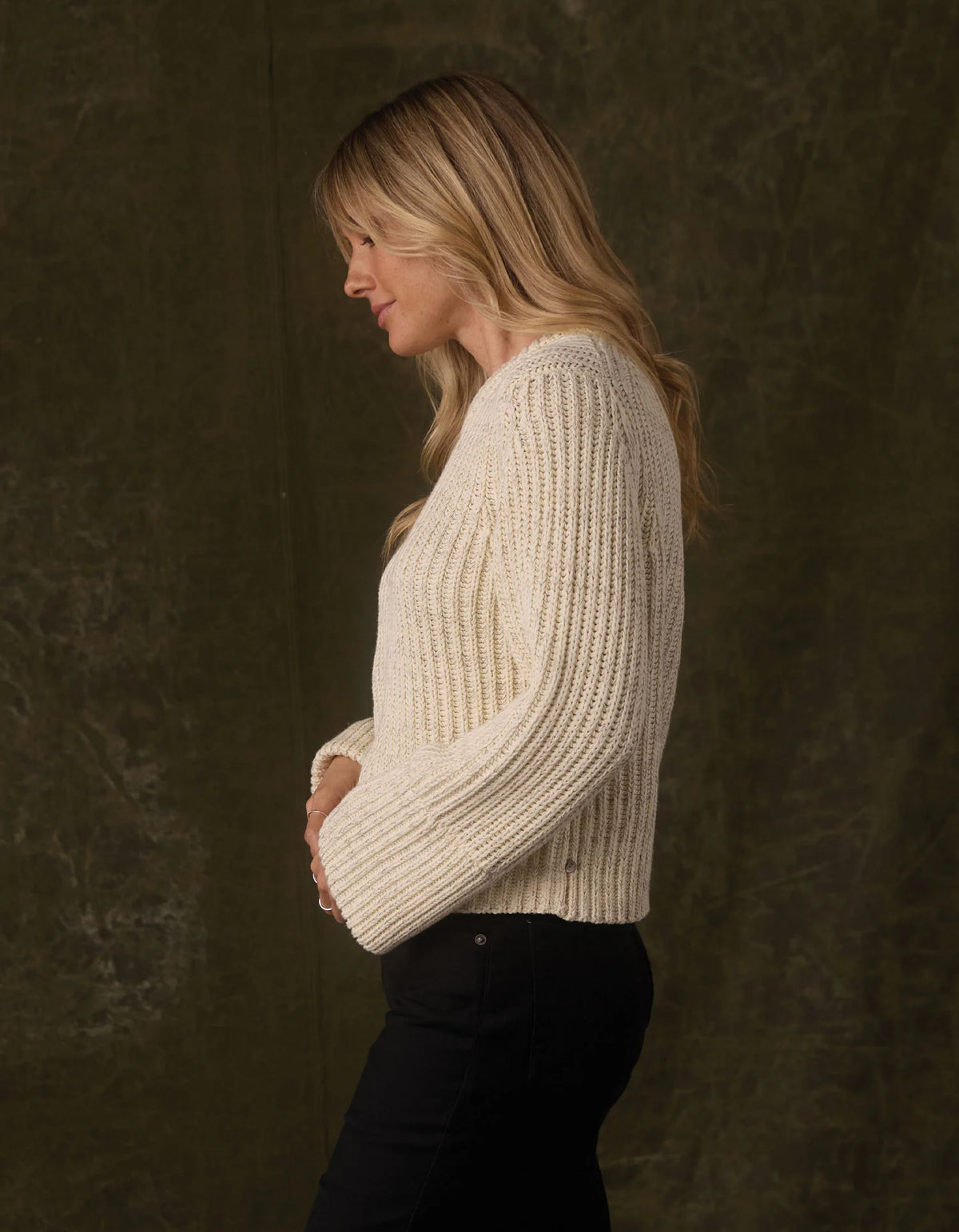 Willow Marled Crewneck Sweater - Cream Marl