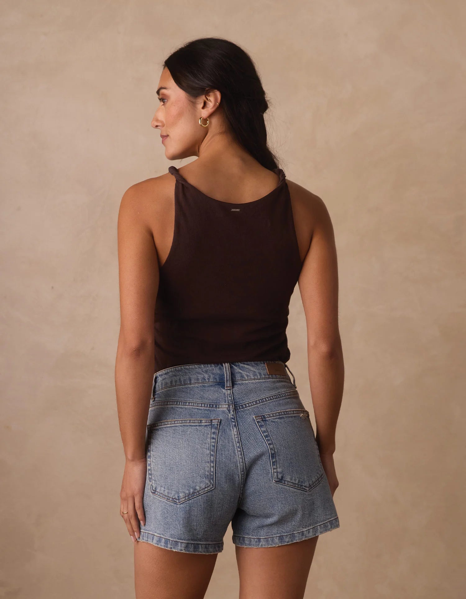 Normal Jersey Draped Tank - Umber