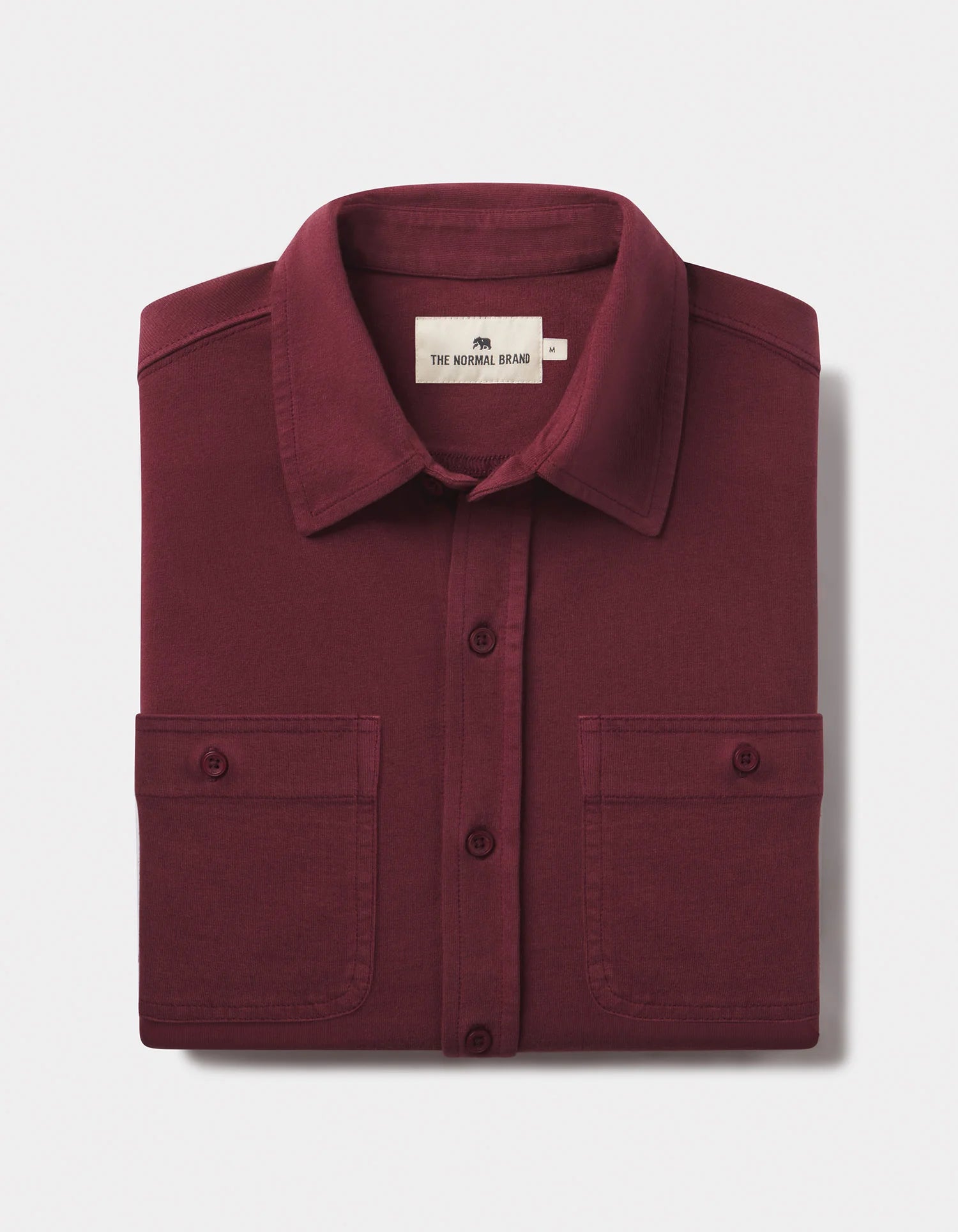 Lennox Jersey Button Up - Port Wine