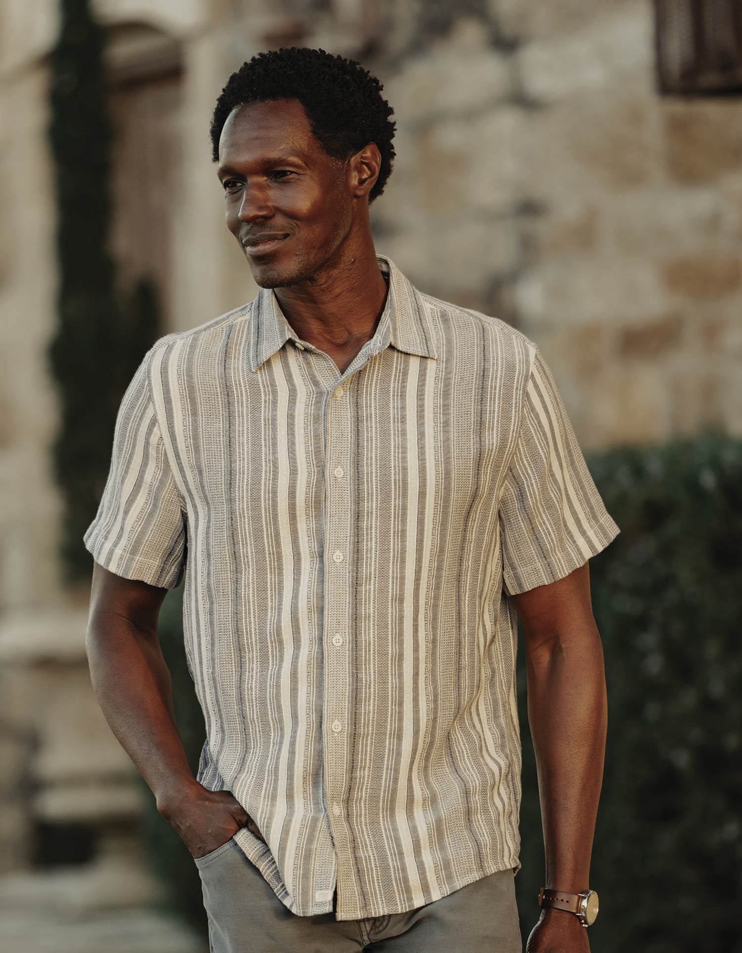 Freshwater Everyday Shirt - Positano Stripe