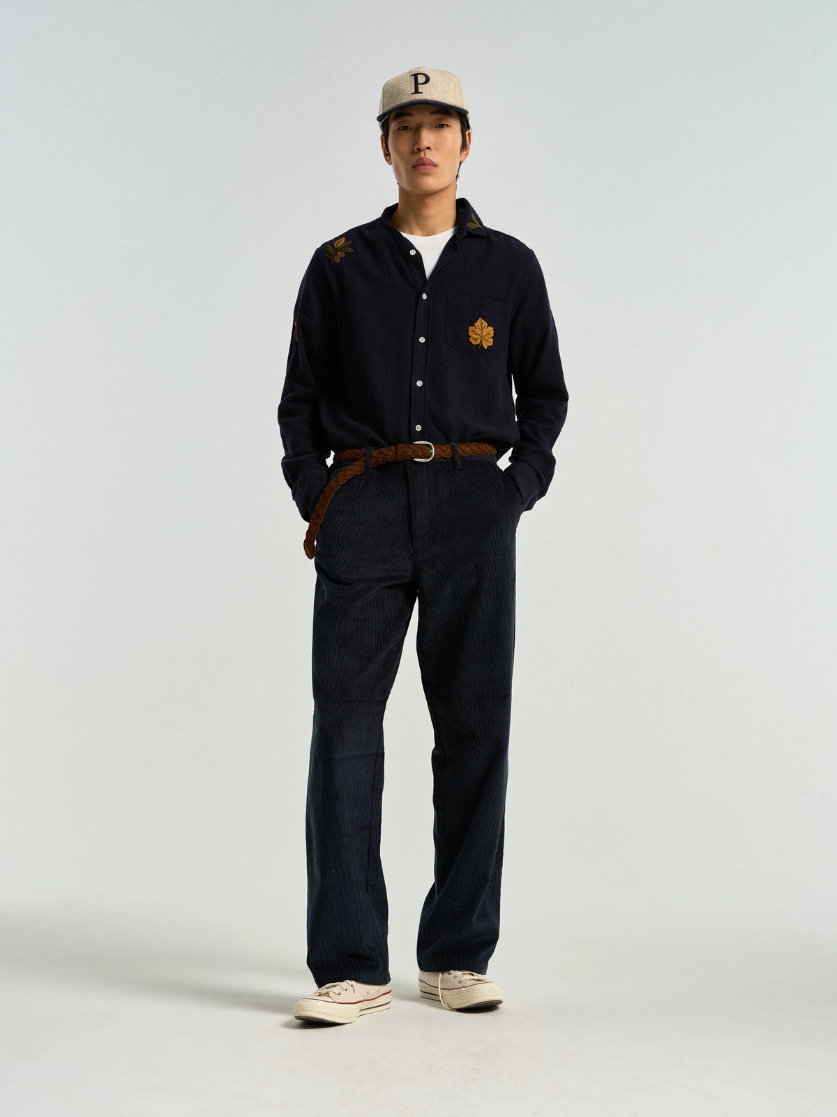 Embroidery Flannel - Navy