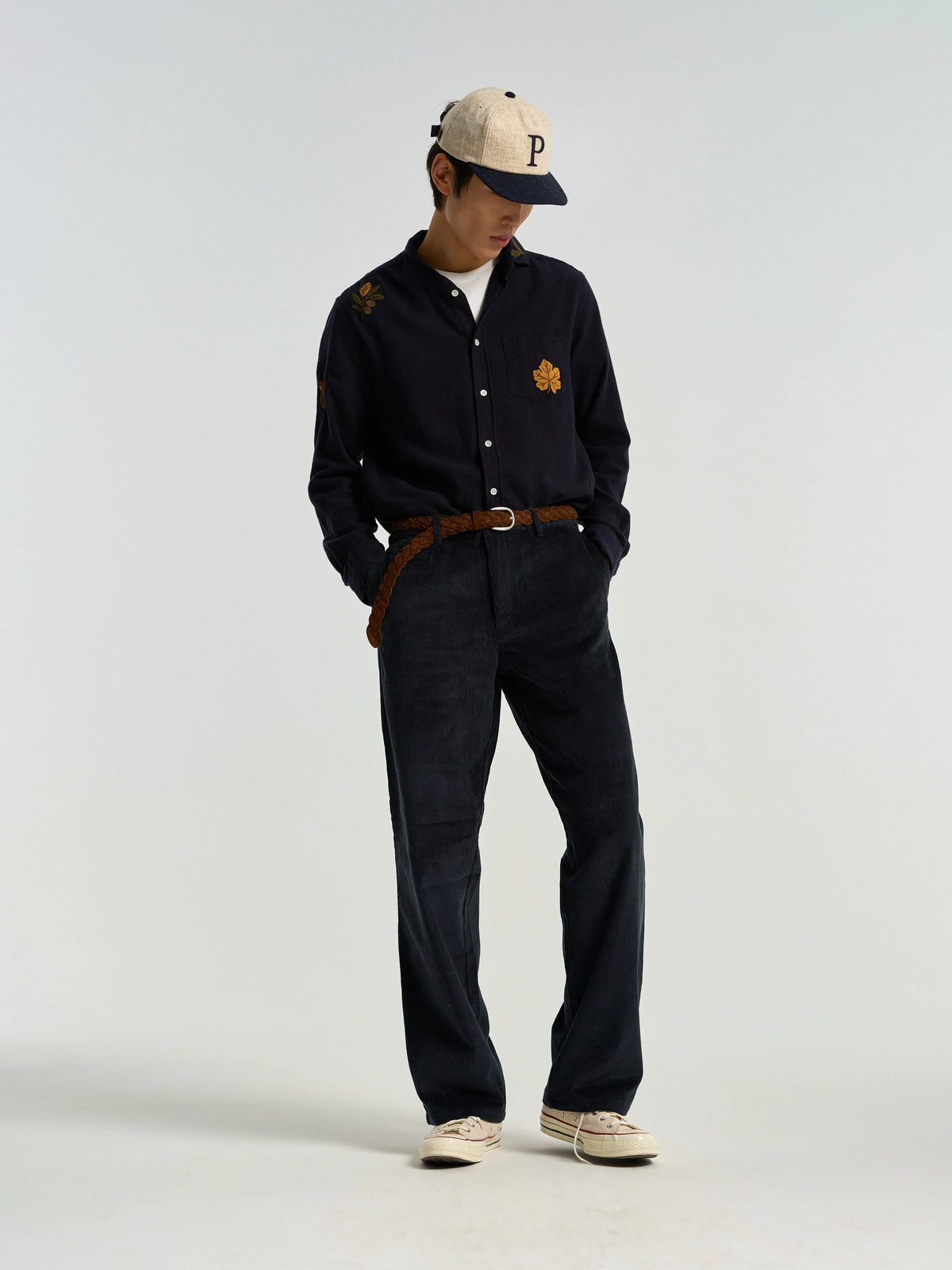 Embroidery Flannel - Navy