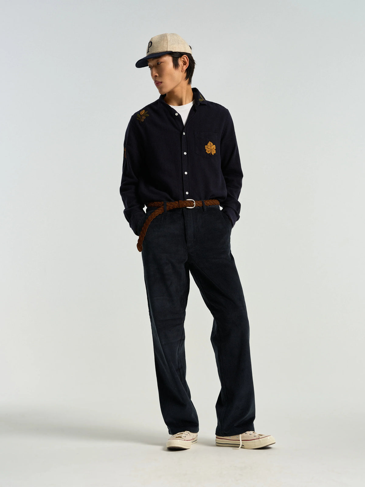 Embroidery Flannel - Navy