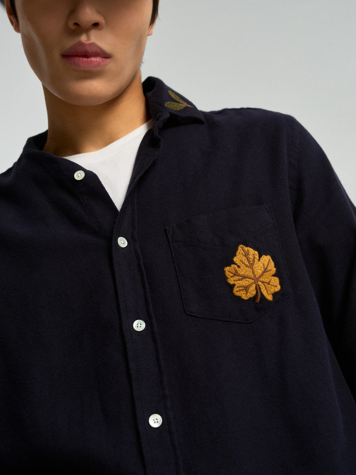 Embroidery Flannel - Navy