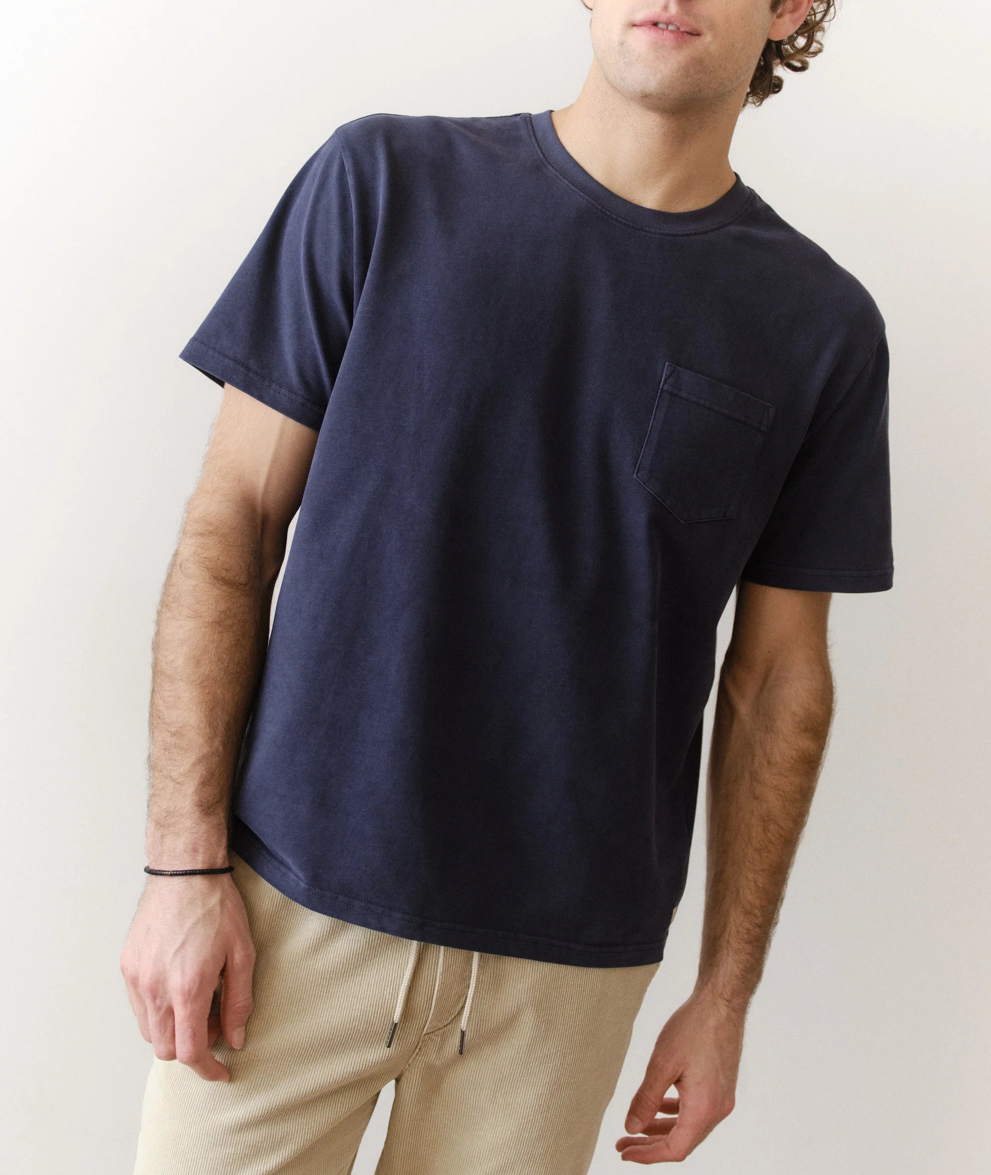 Luxe 250 Relaxed Pocket Tee - India Ink