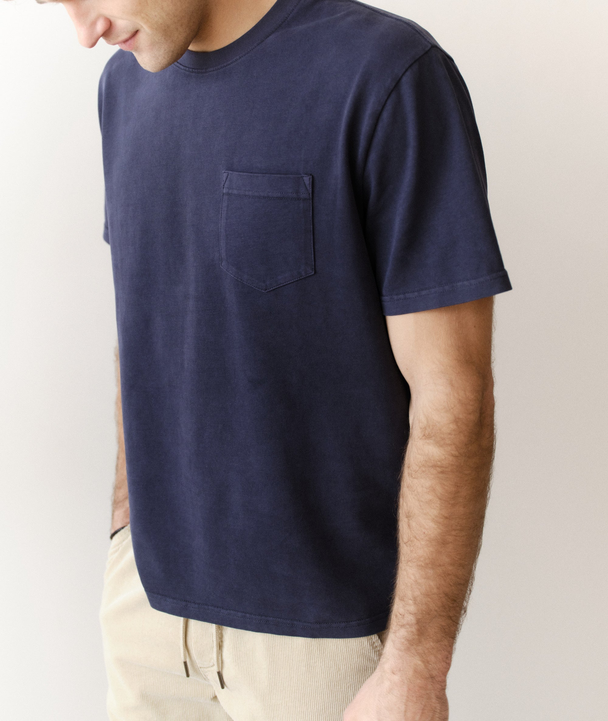 Luxe 250 Relaxed Pocket Tee - India Ink