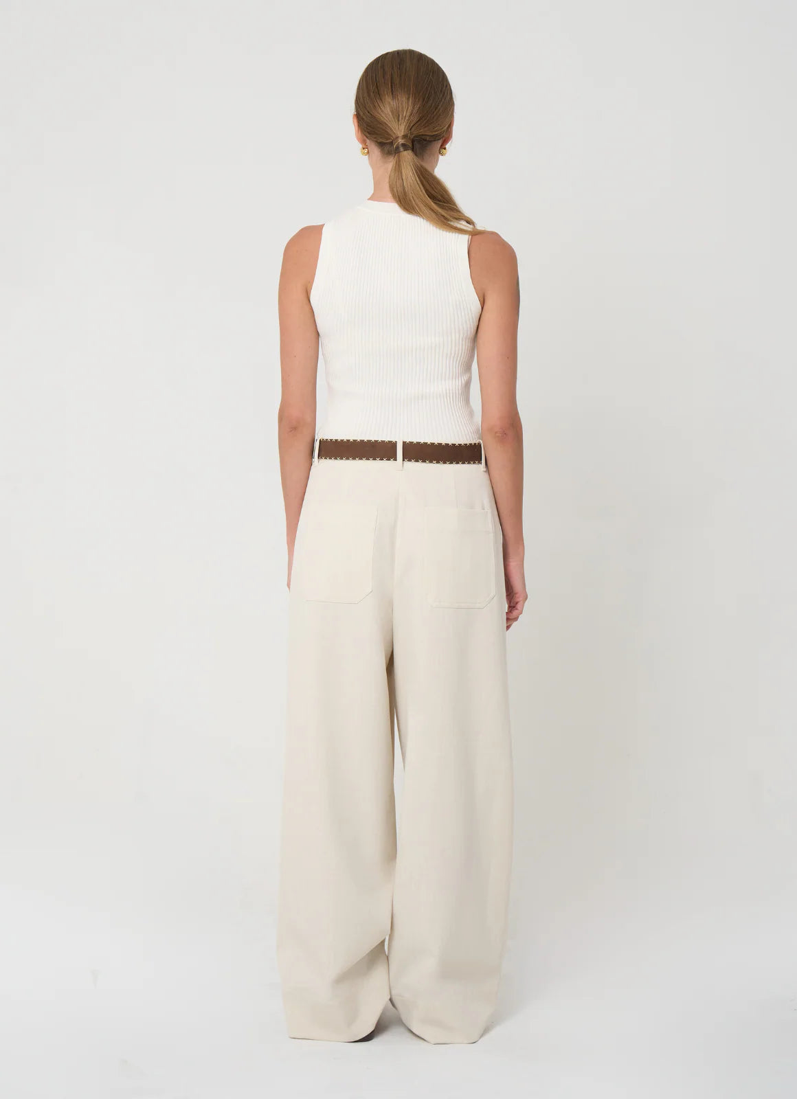 Penny Pleated Pant - Ivory