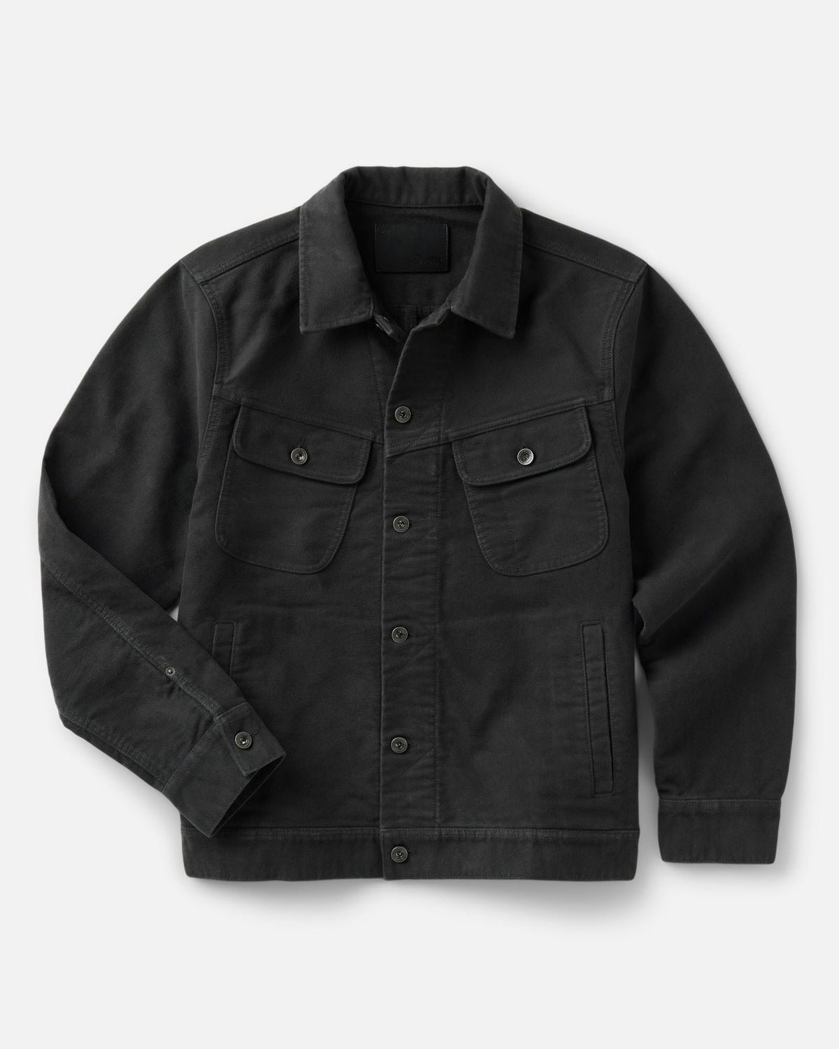 The Long Haul Jacket - Faded Black Washed Moleskin