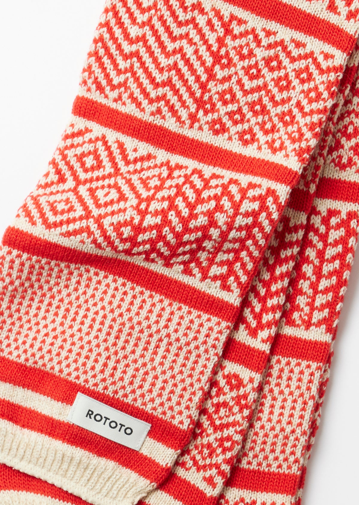 Sockstole Scarf Multi Jacquard / Ivory & M. Red Winter25