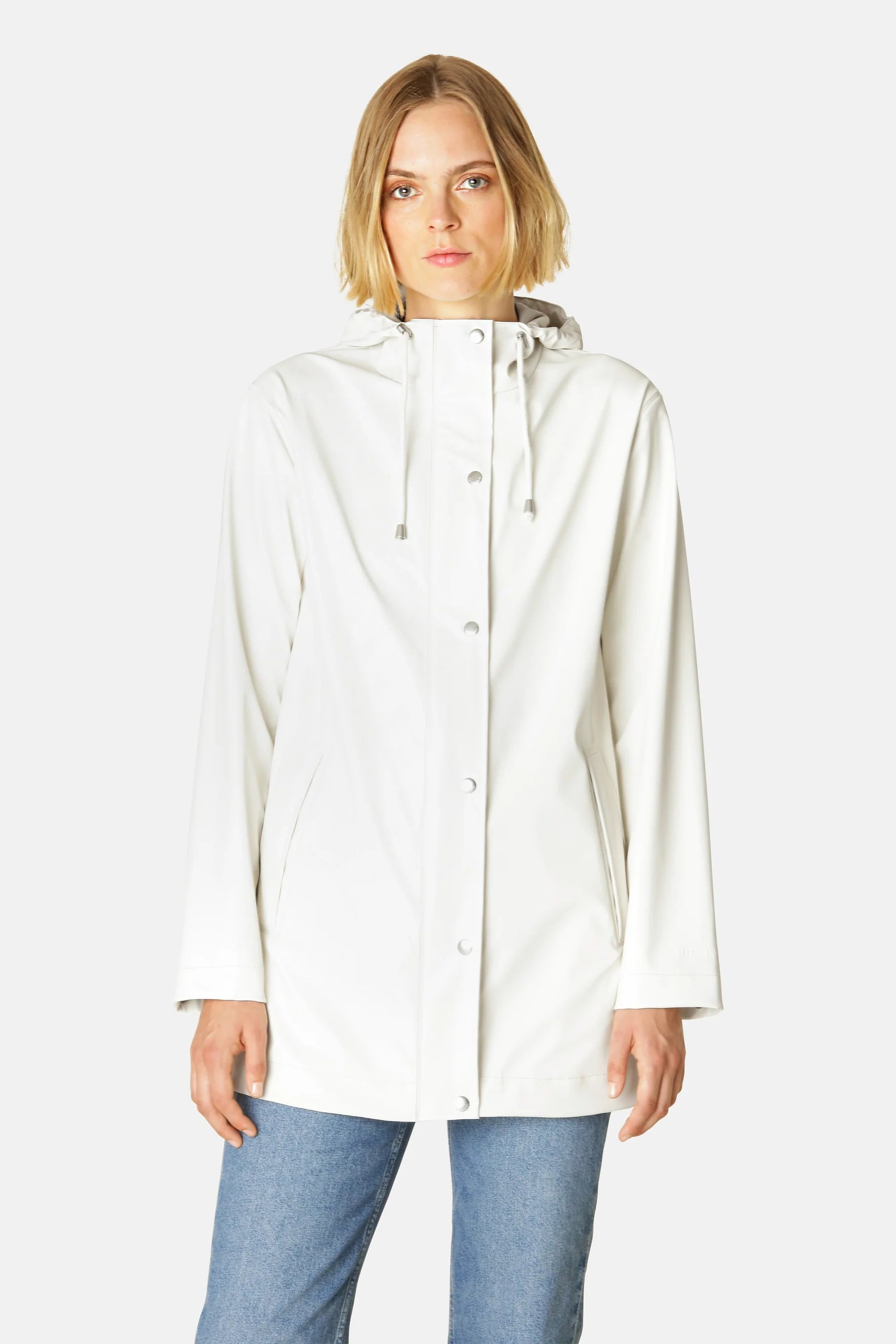 Hooded Raincoat (RAIN228) - Milk Créme