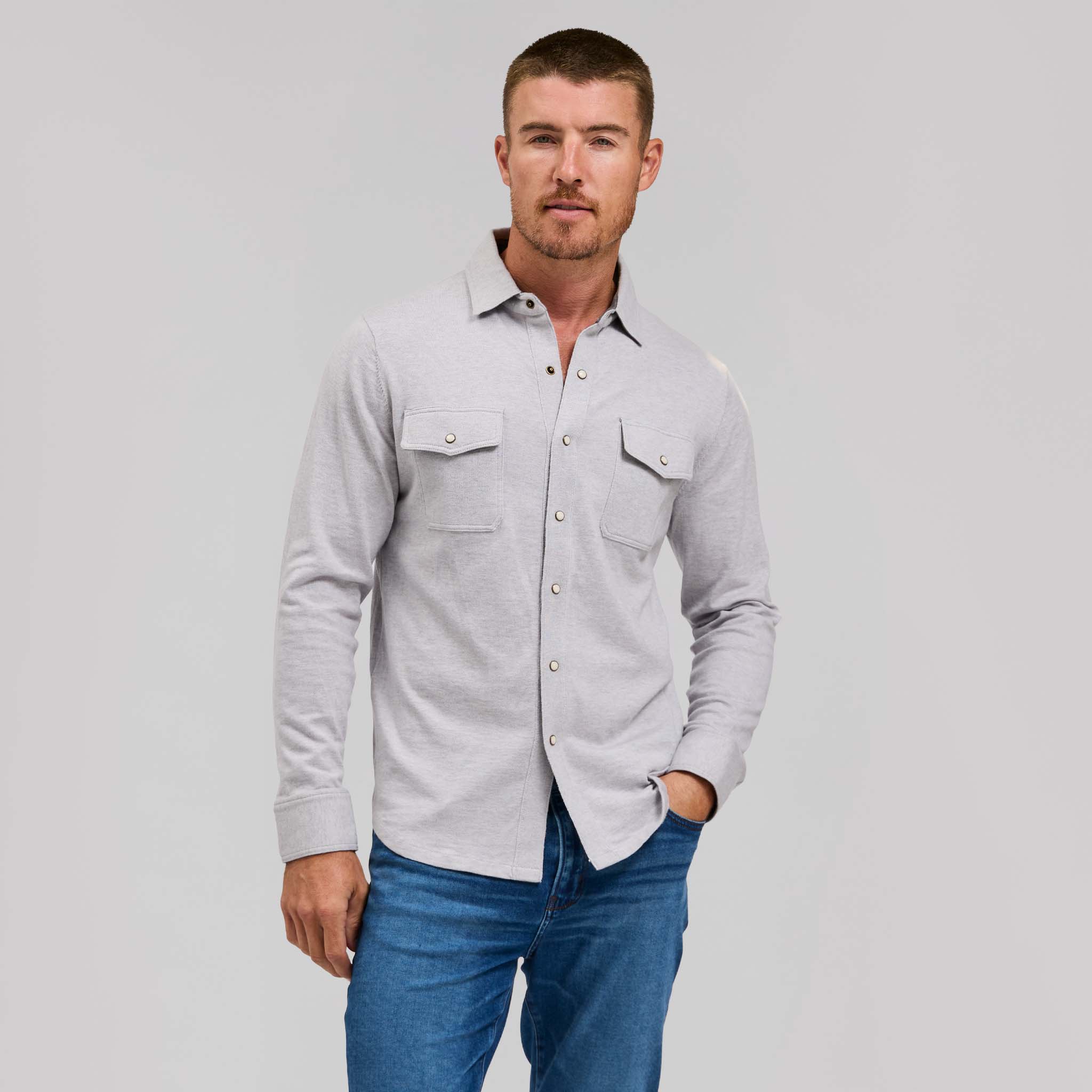 The Waylan - Merino Sweater Knit - Light Grey