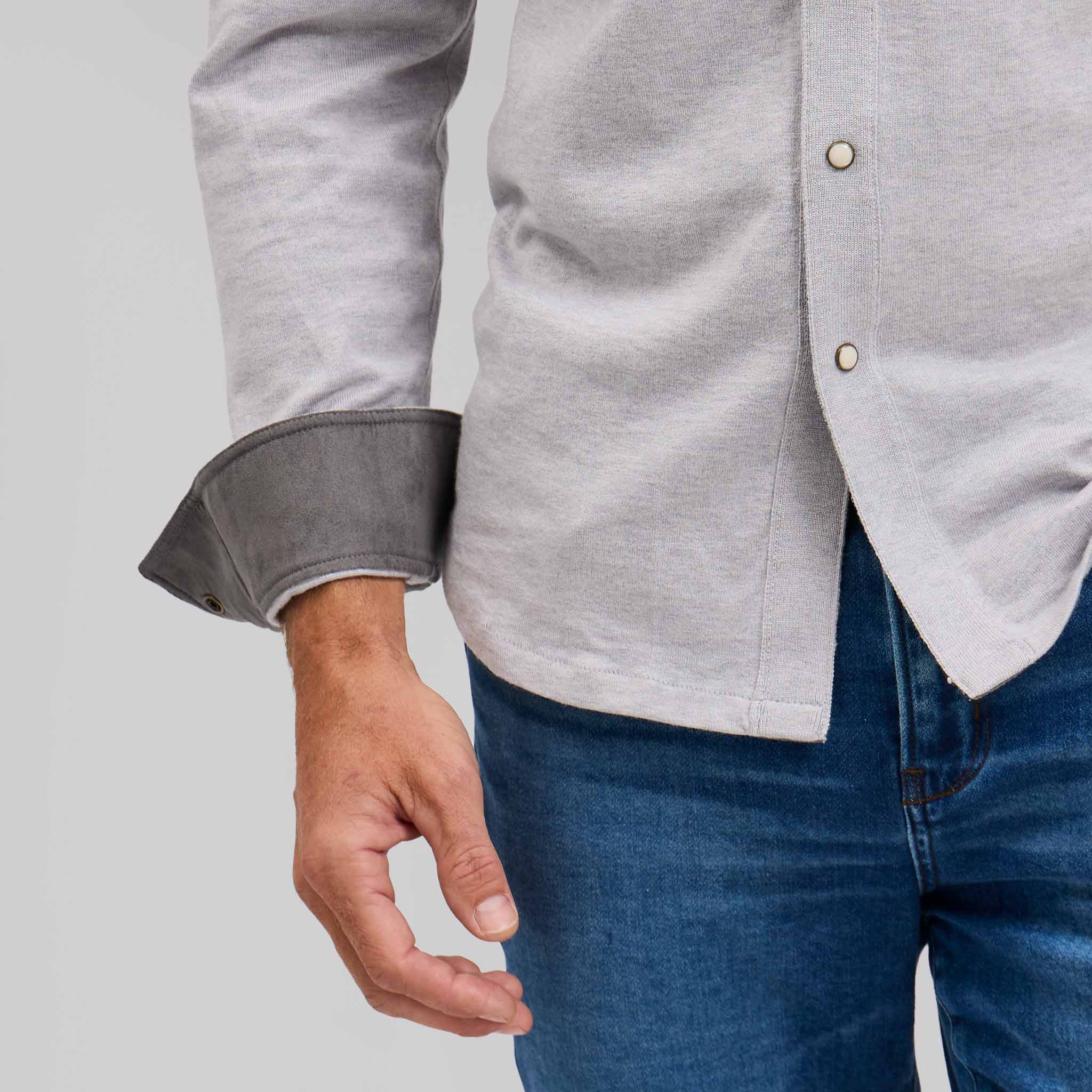 The Waylan - Merino Sweater Knit - Light Grey