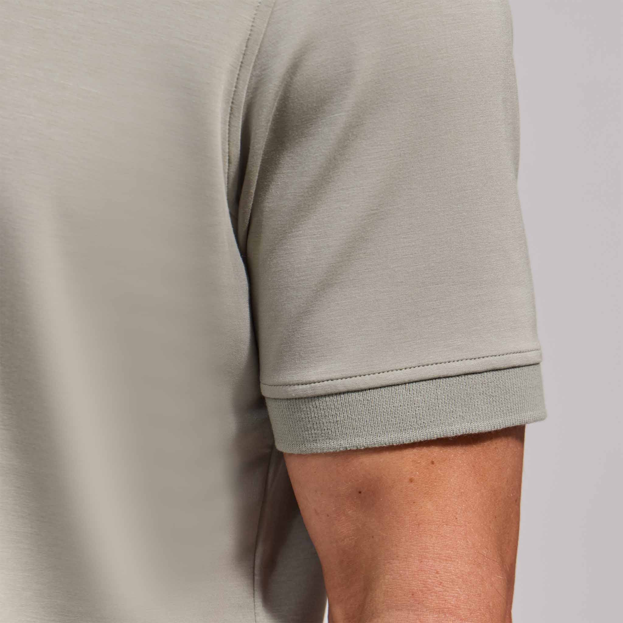 The Yates - Sand Washed Double Knit SS Polo - Olivine