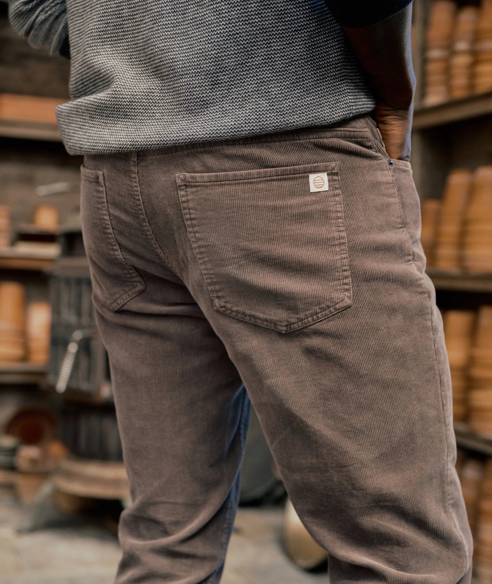 5 Pocket Slim Straight Corduroy Pant