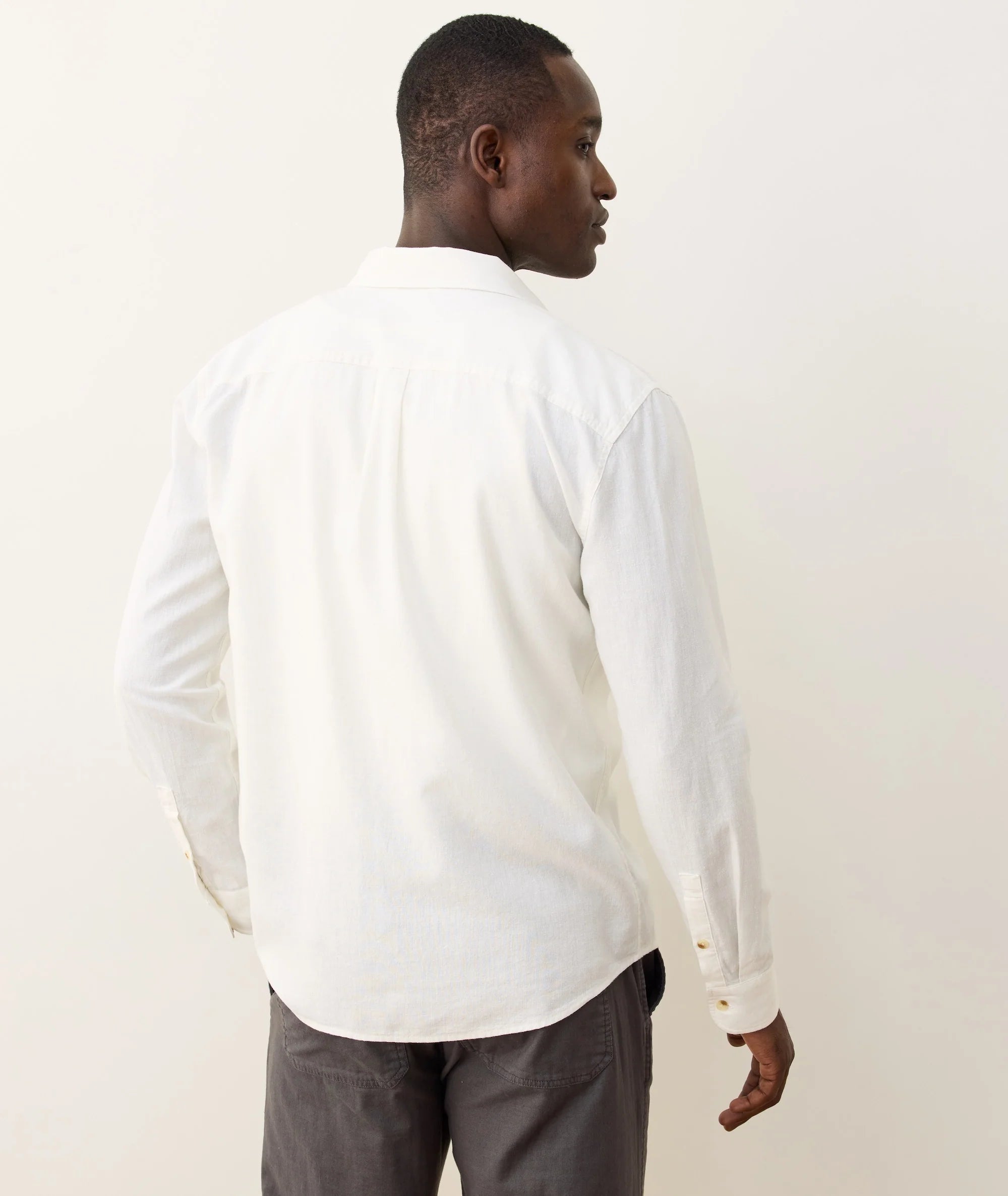 Better-Than-Linen Long Sleeve Shirt - White