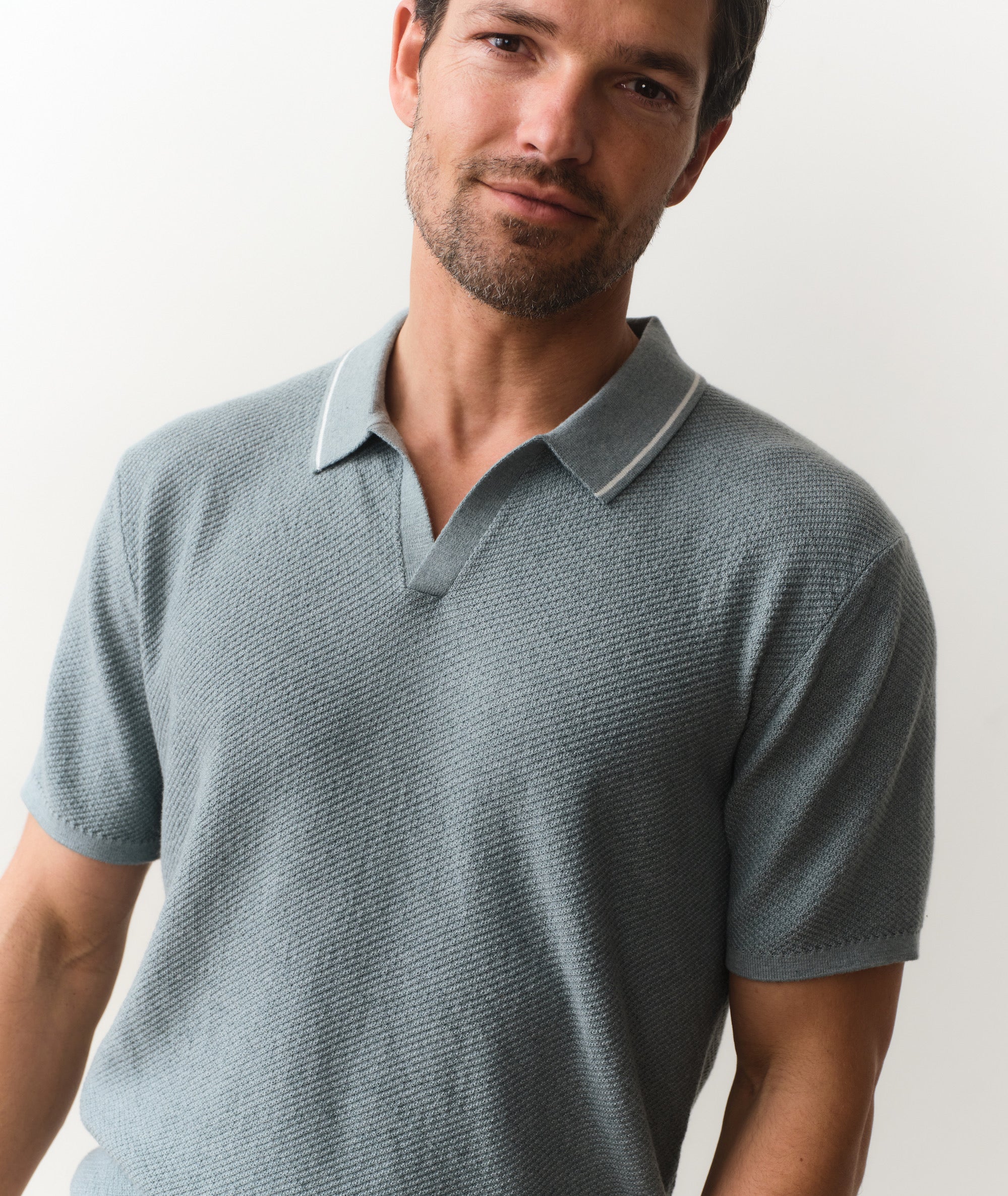Greyson Sweater Polo - Slate