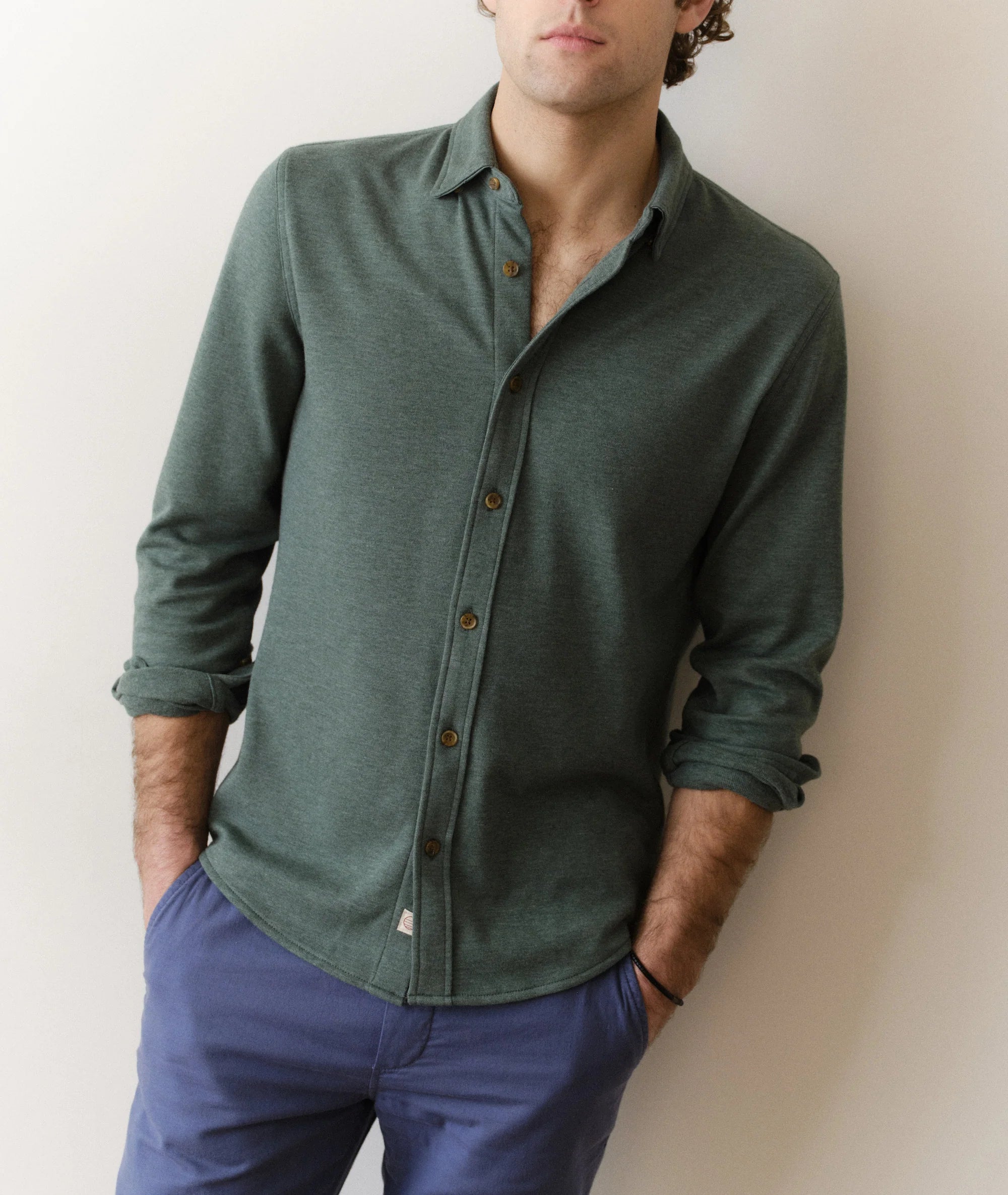 Pacifica Stretch Shirt - Green Heather