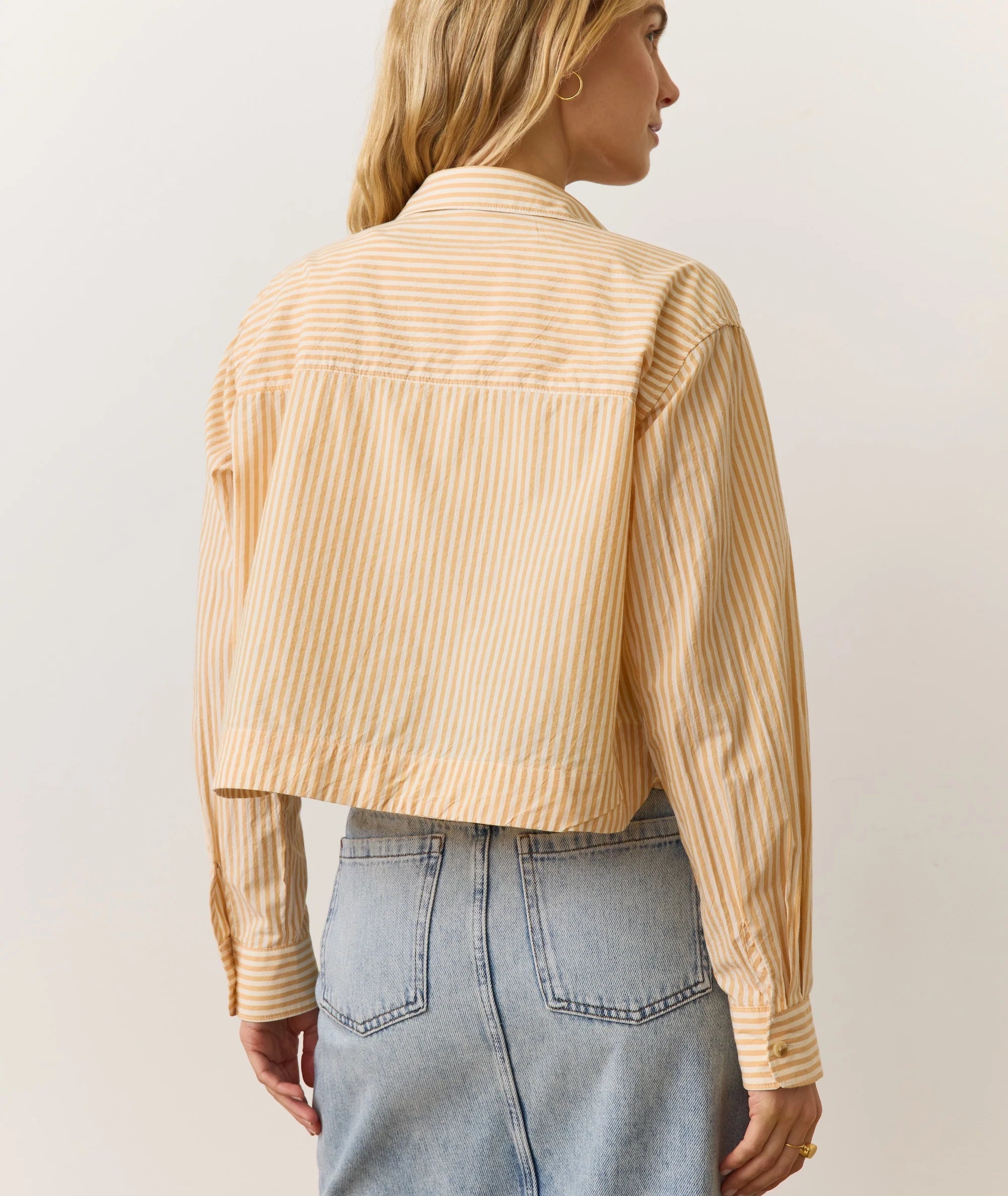 Mia Cropped Shirt in Cali Poplin