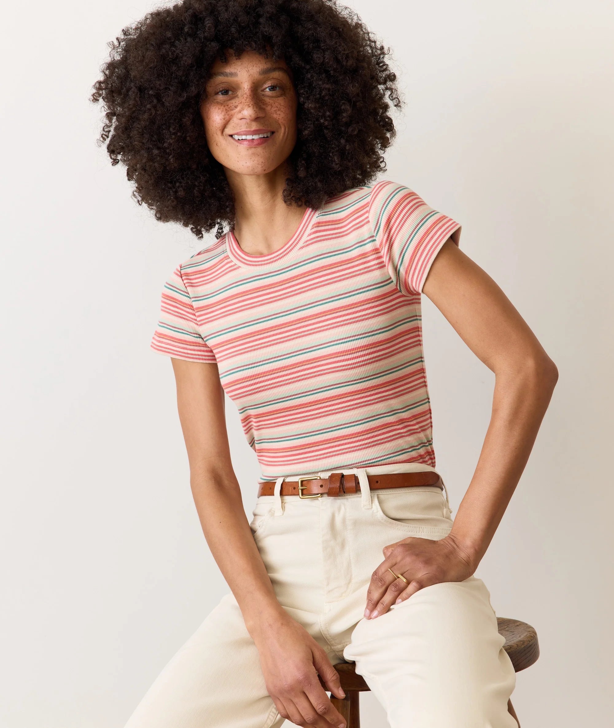 Lexi Rib Sun-In Crew Tee
