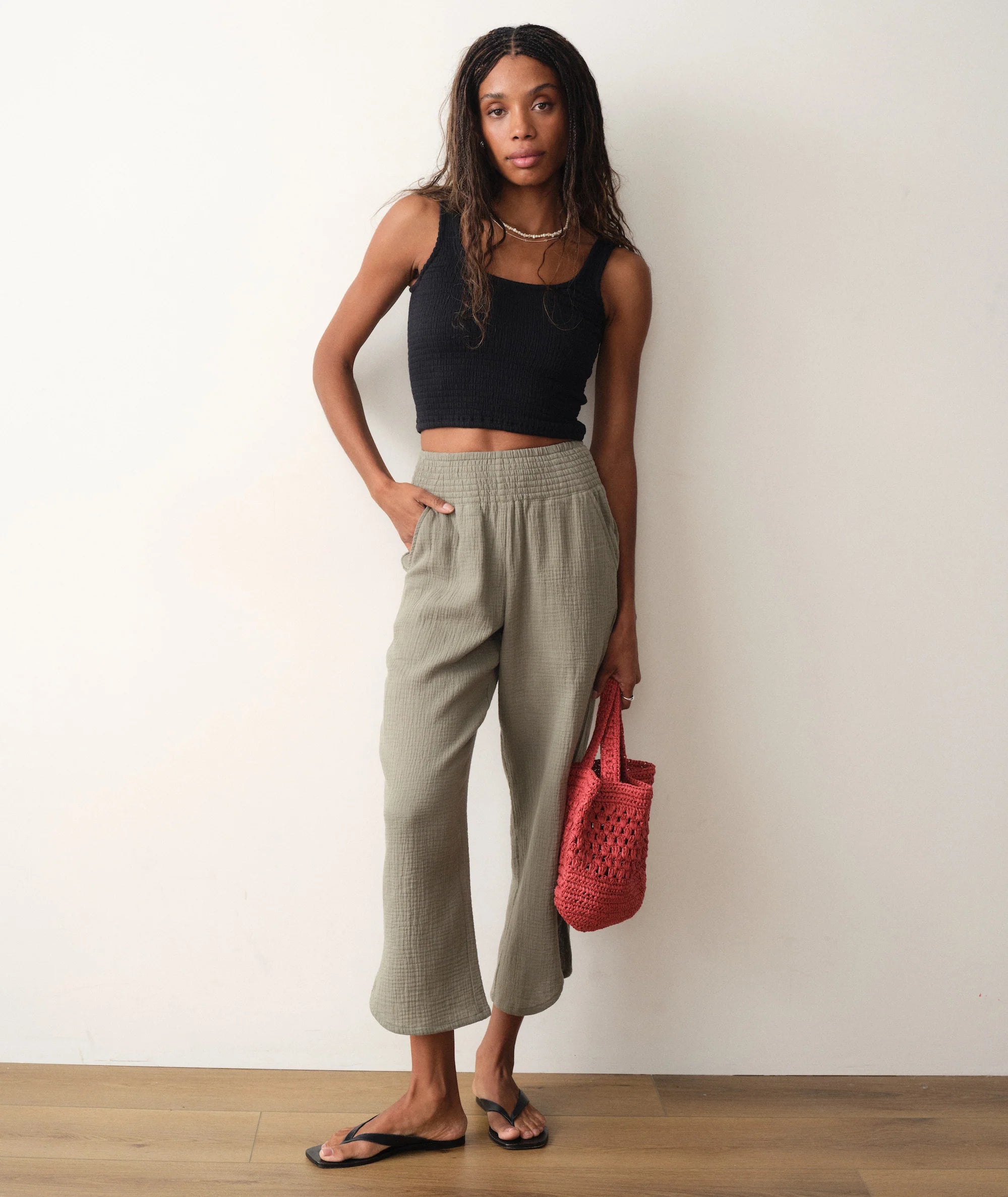 Cali Double Cloth Pant - Sage