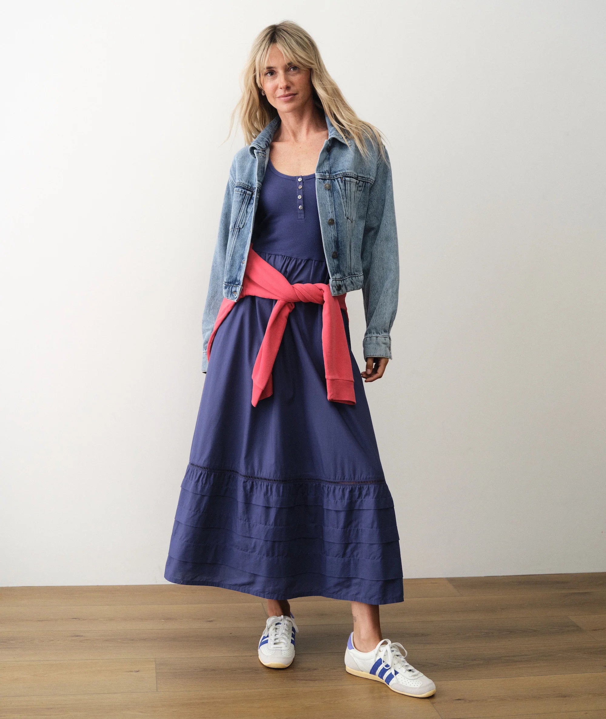 Lexi Rib Split Dress - Navy