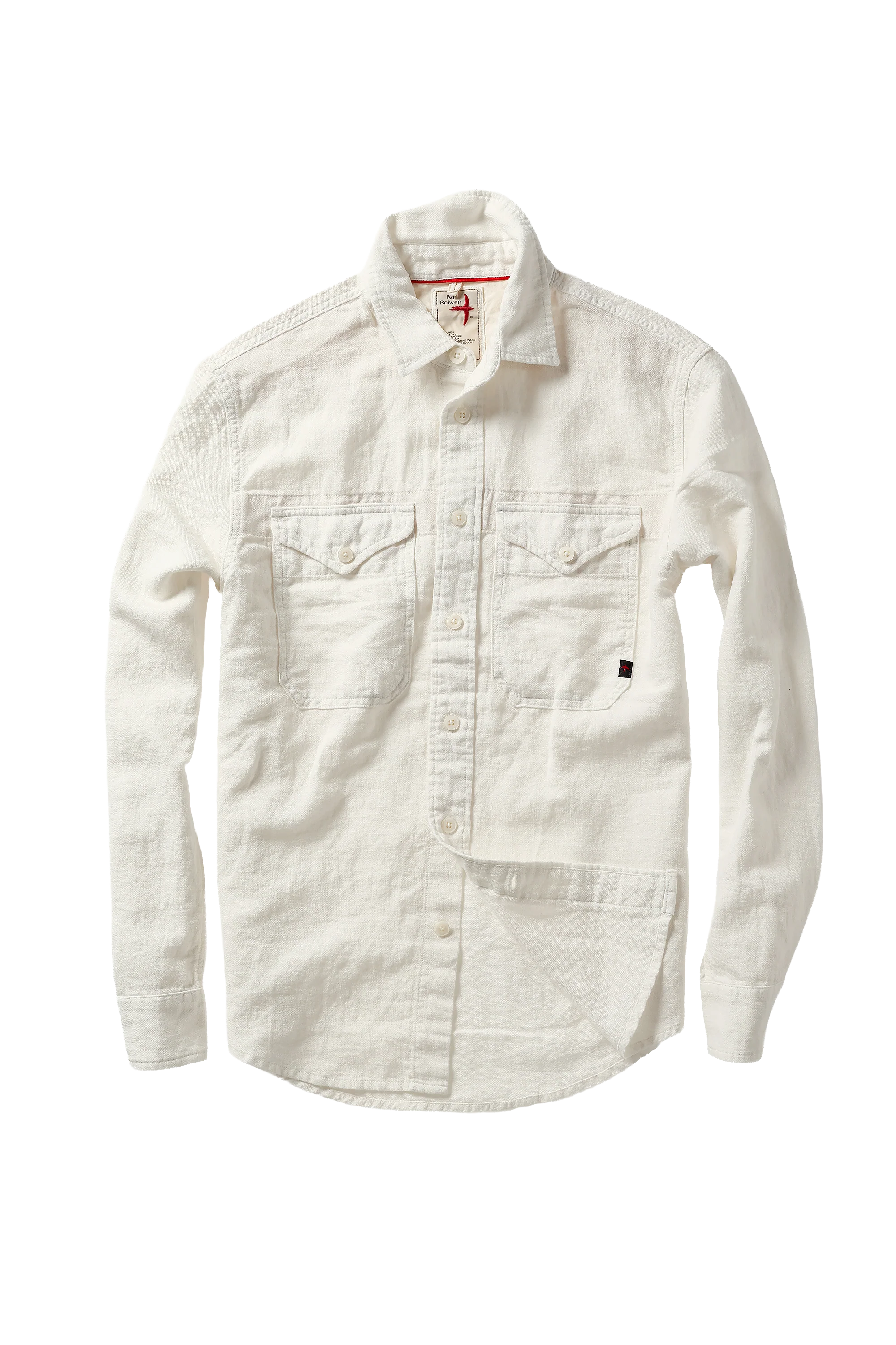 Slub Linen Workshirt - Bone