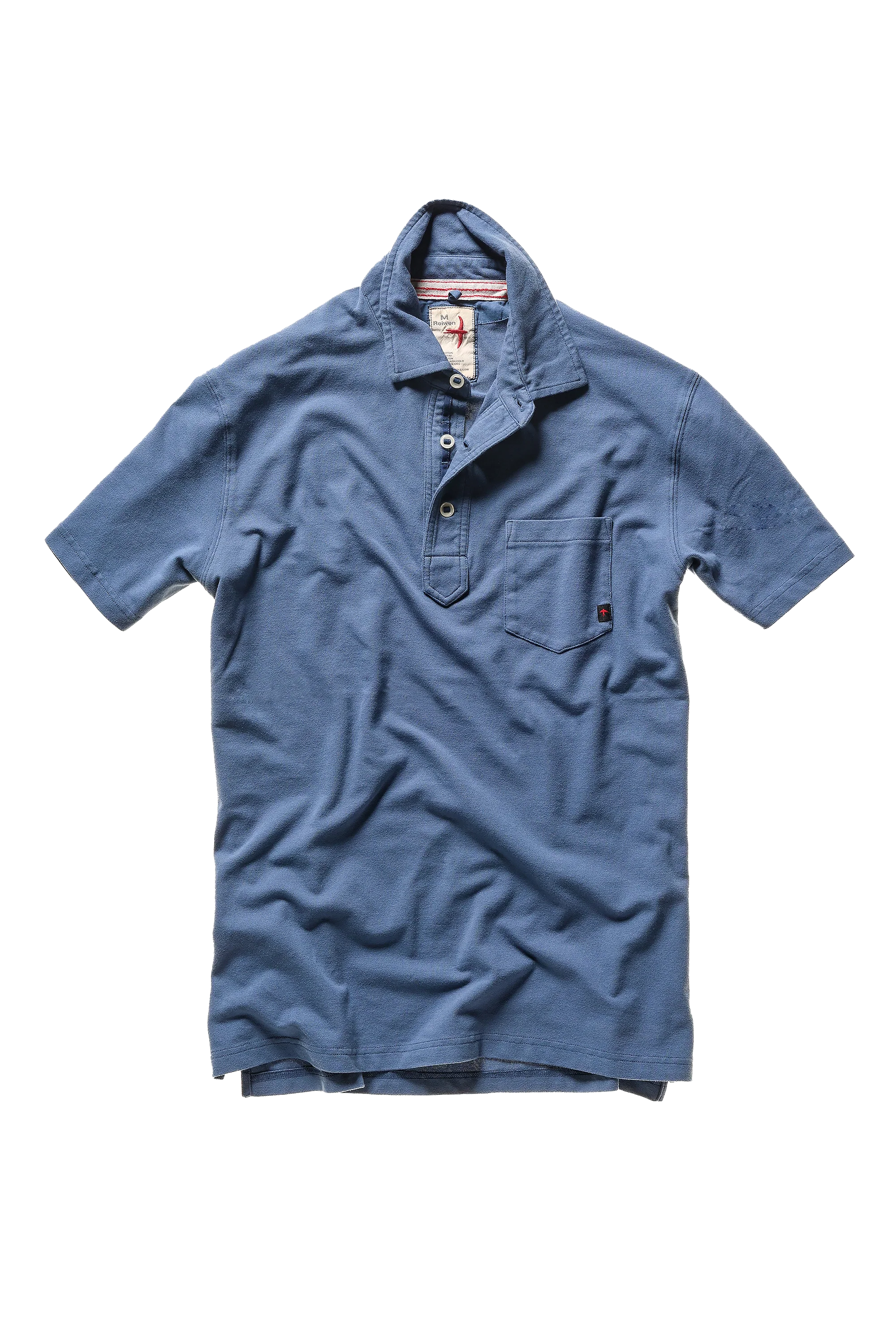 Pique Slot Polo - Marine Blue