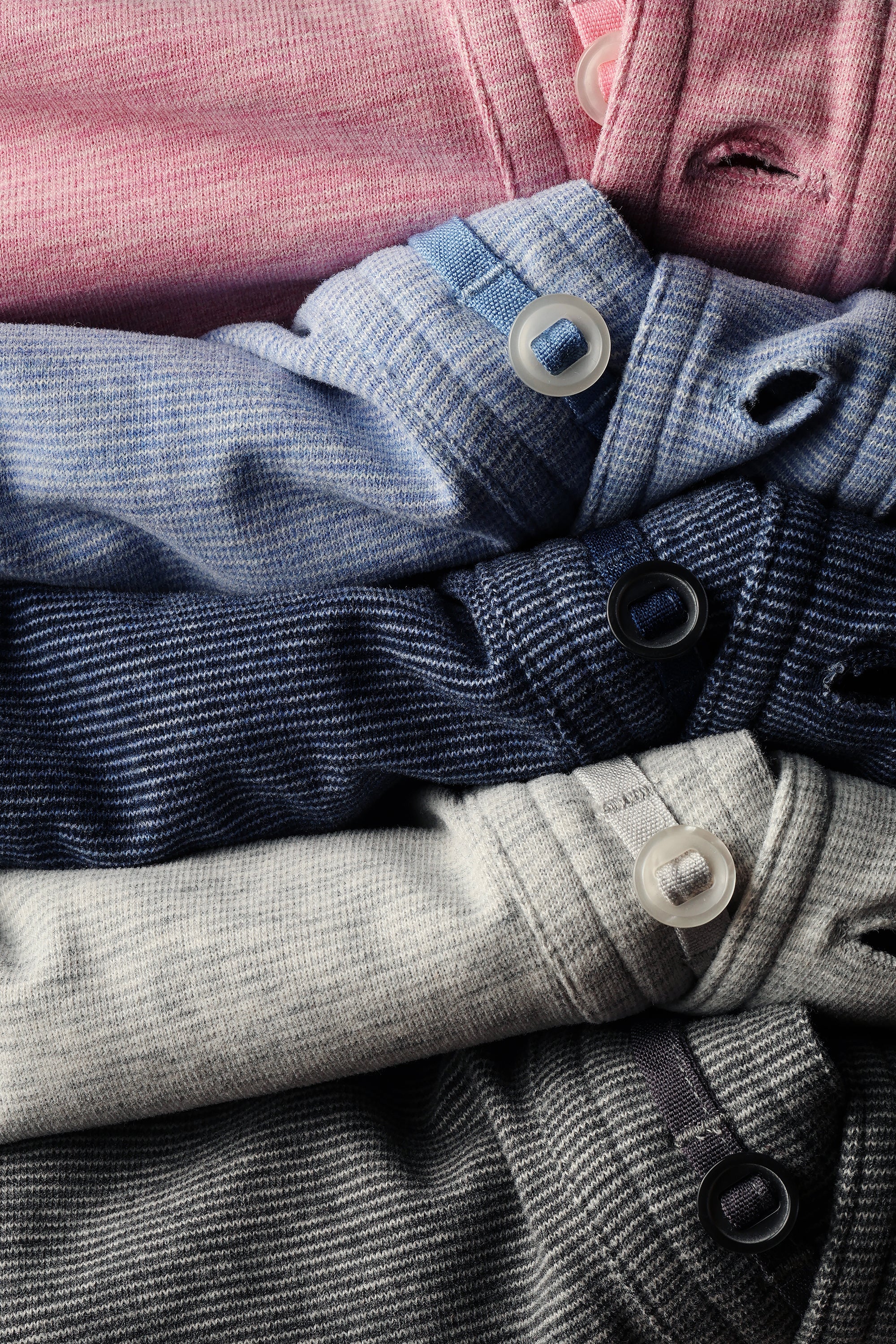 Fineline Jersey Polo - Dark Grey/White