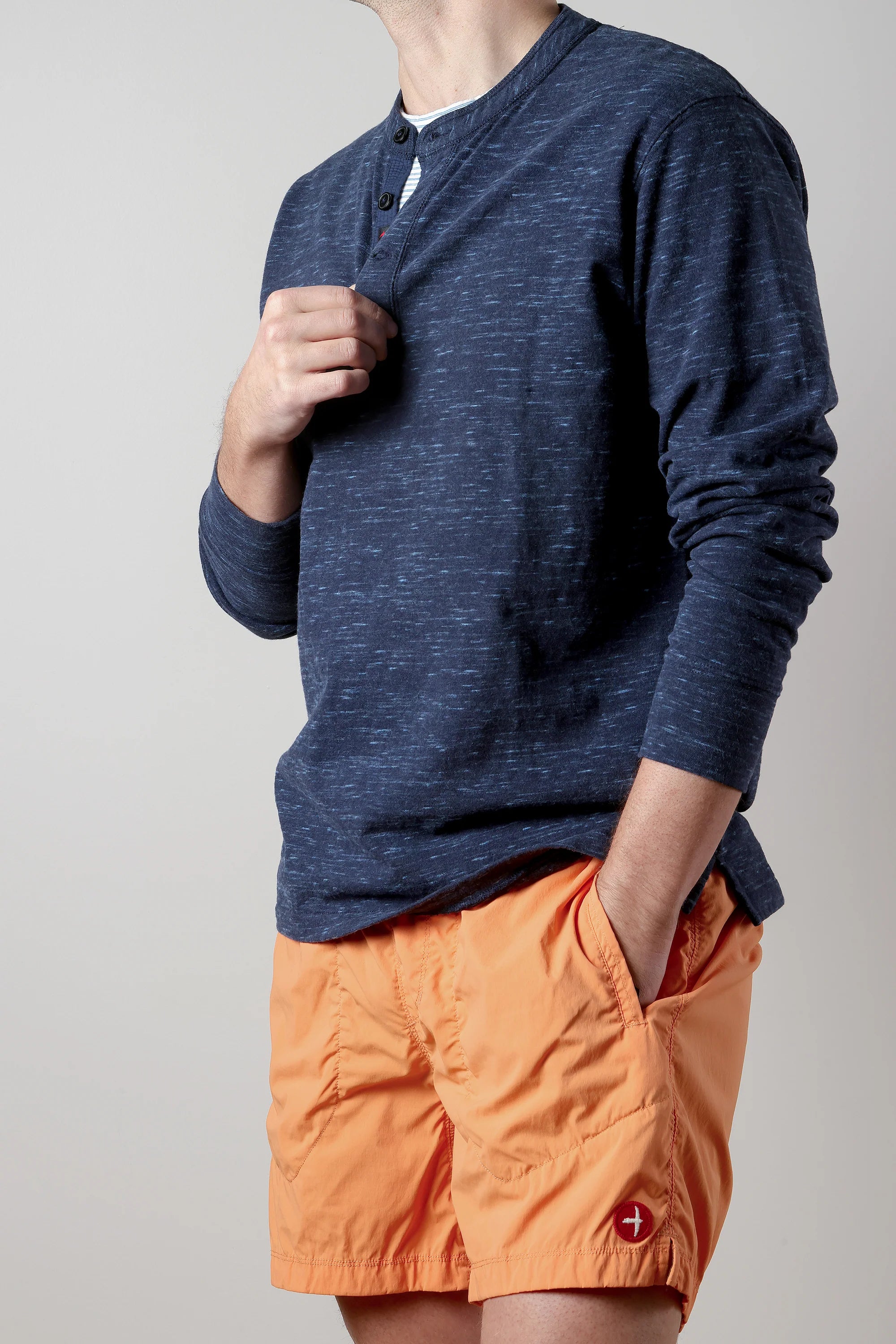 Ringspun Henley - Ice Blue