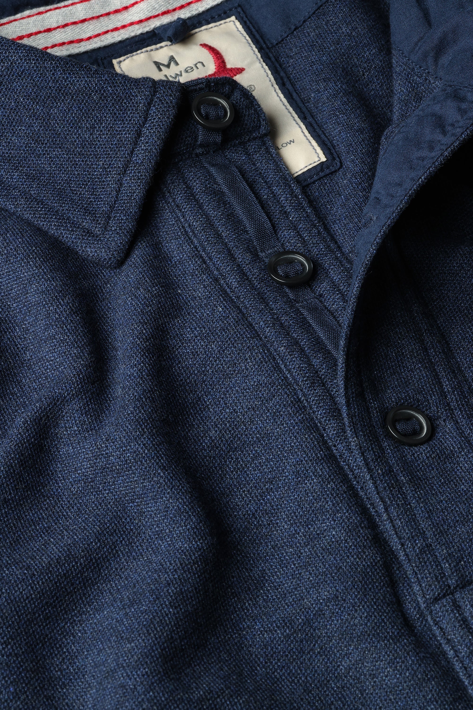 L/S Vintage Pique Polo - Navy Heather