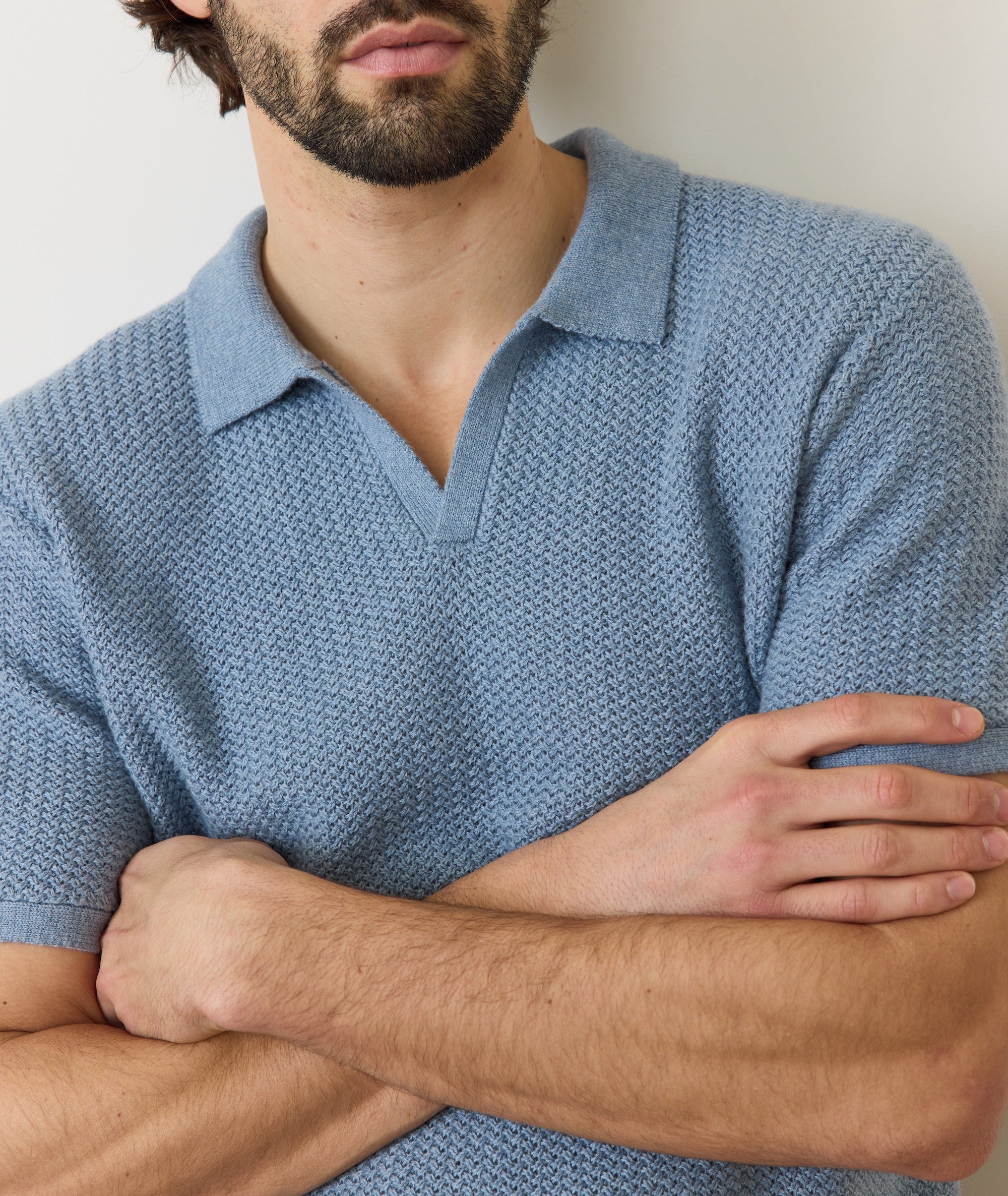Conrad Vertical Stripe Sweater Polo