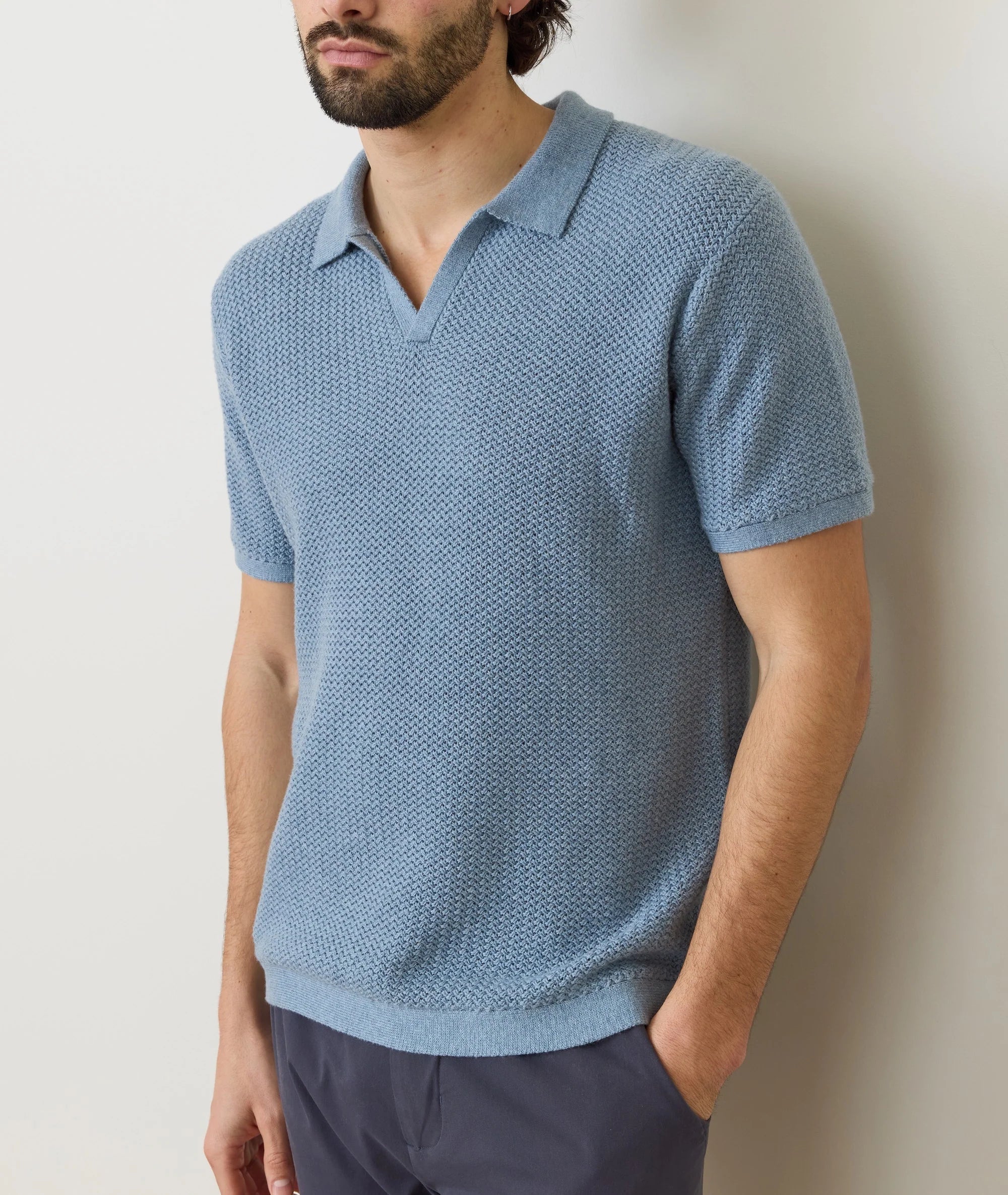Conrad Vertical Stripe Sweater Polo
