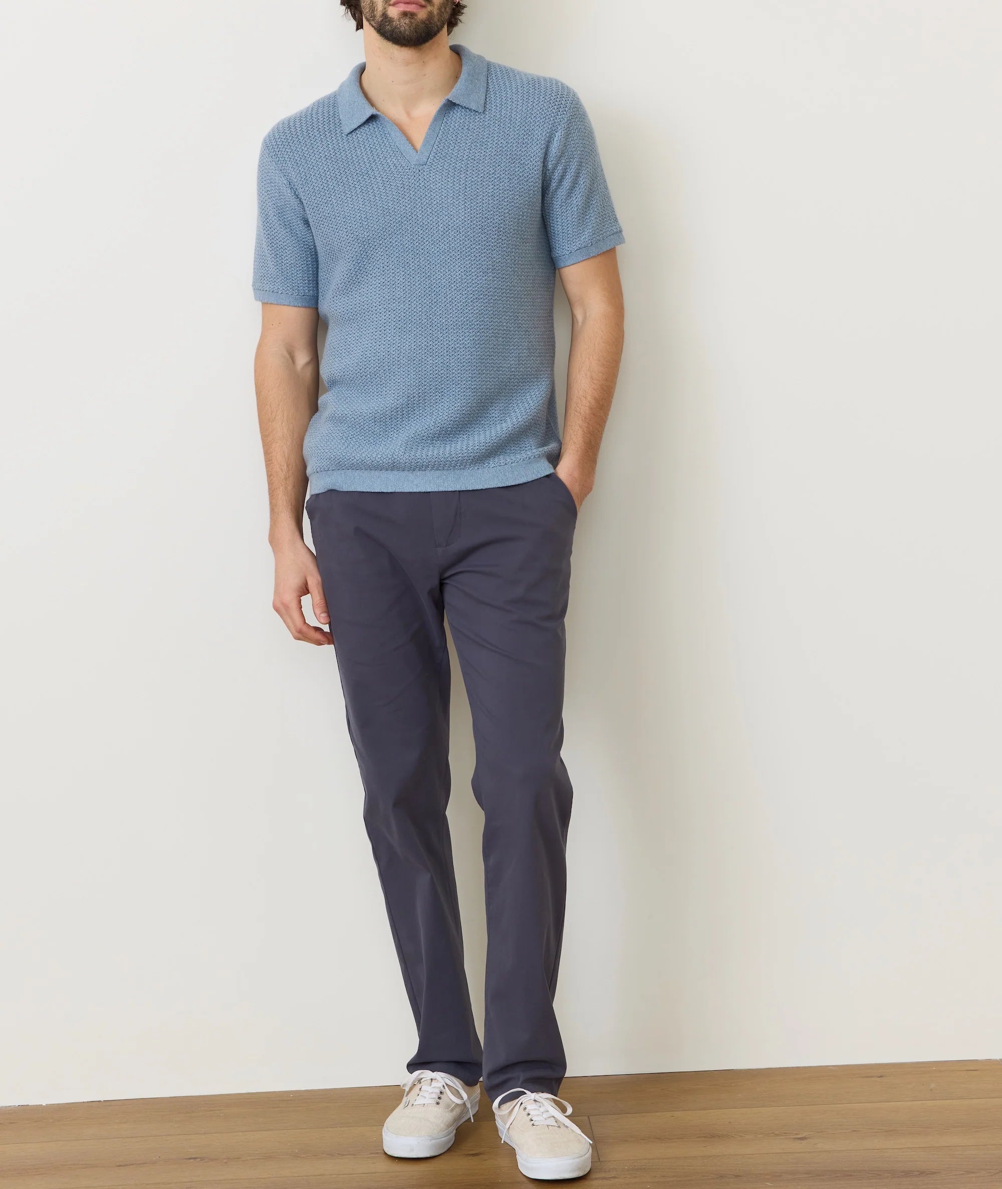 Conrad Vertical Stripe Sweater Polo