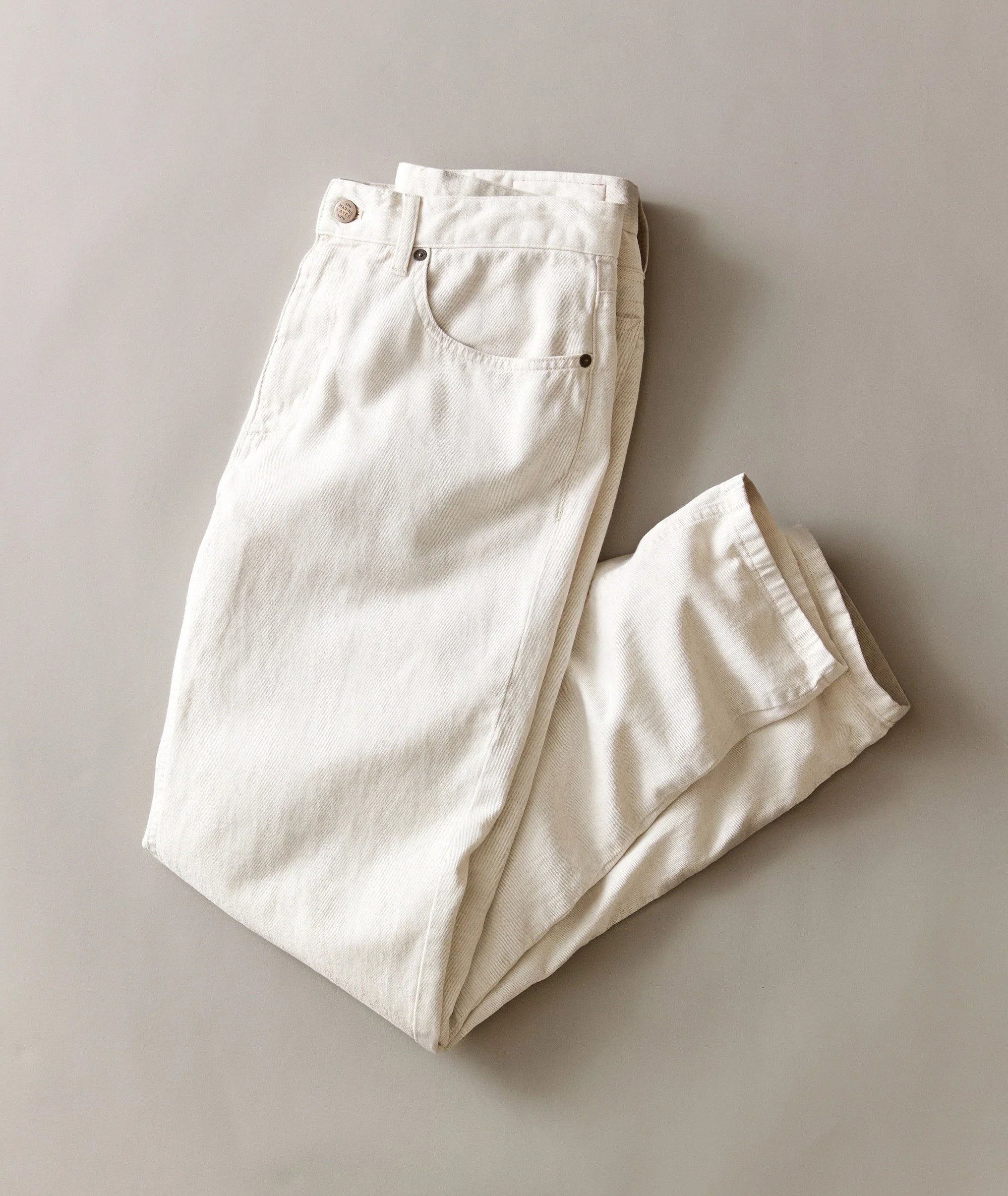 5 Pocket Linen Pant - Slim Straight - Natural