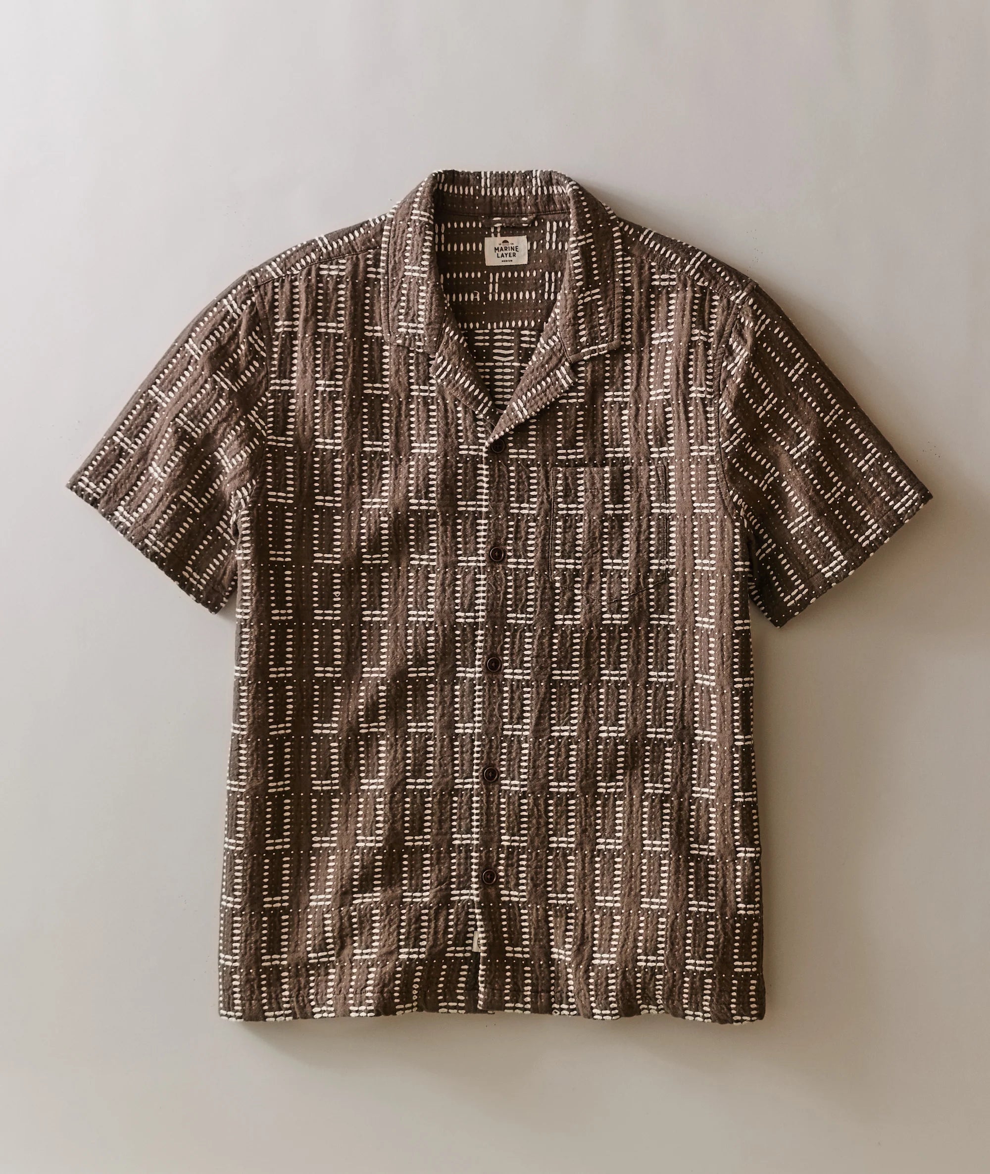 Dobby Resort Shirt - Brown